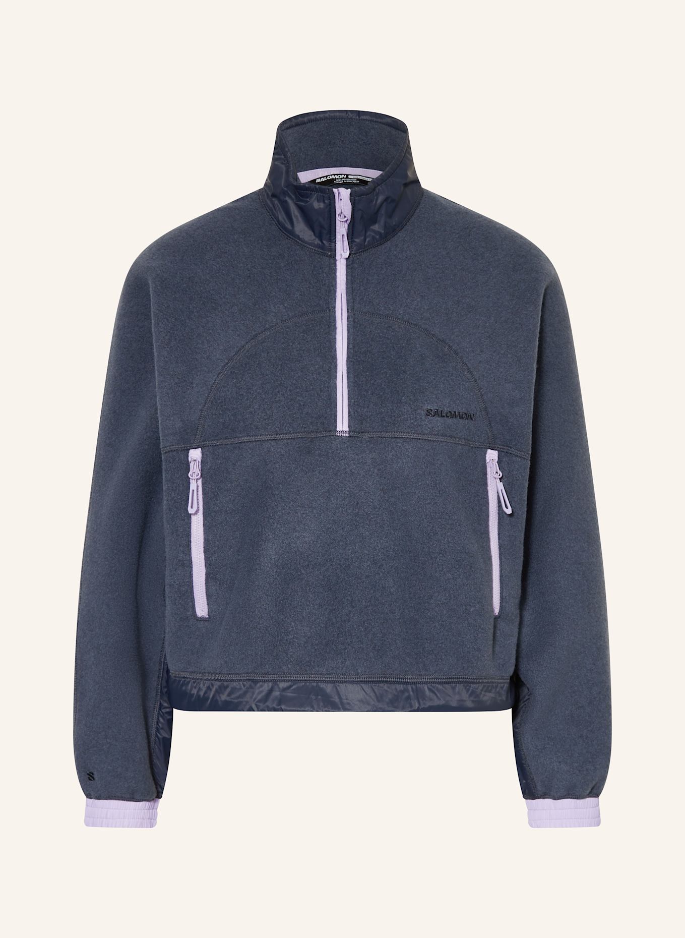 SALOMON Midlayer CHROMA CROPPED: DARK BLUE/ LIGHT PURPLE