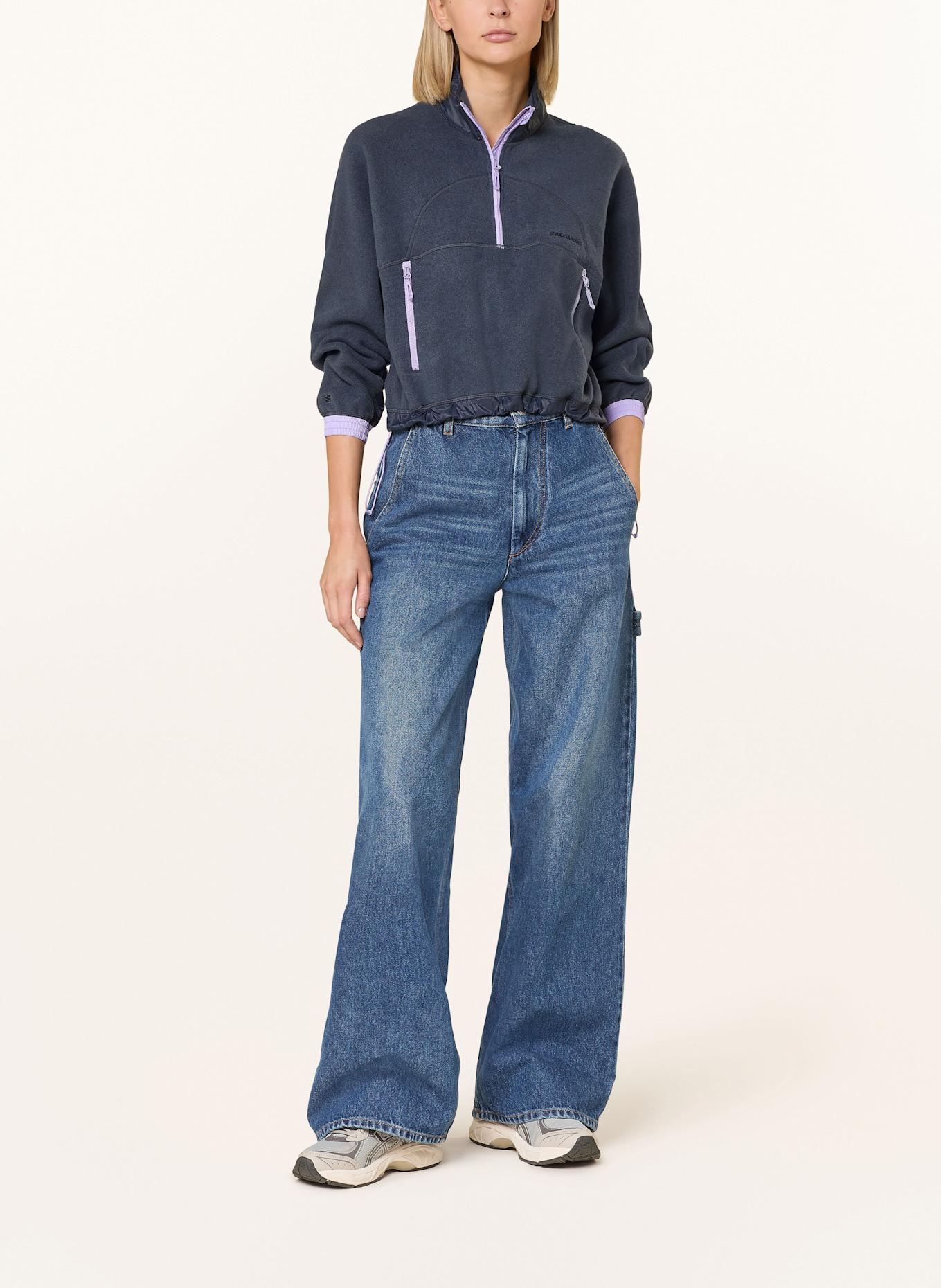 SALOMON Midlayer CHROMA CROPPED: DARK BLUE/ LIGHT PURPLE