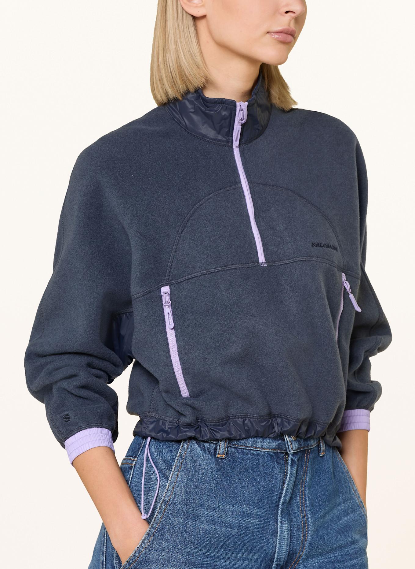 SALOMON Midlayer CHROMA CROPPED: DARK BLUE/ LIGHT PURPLE