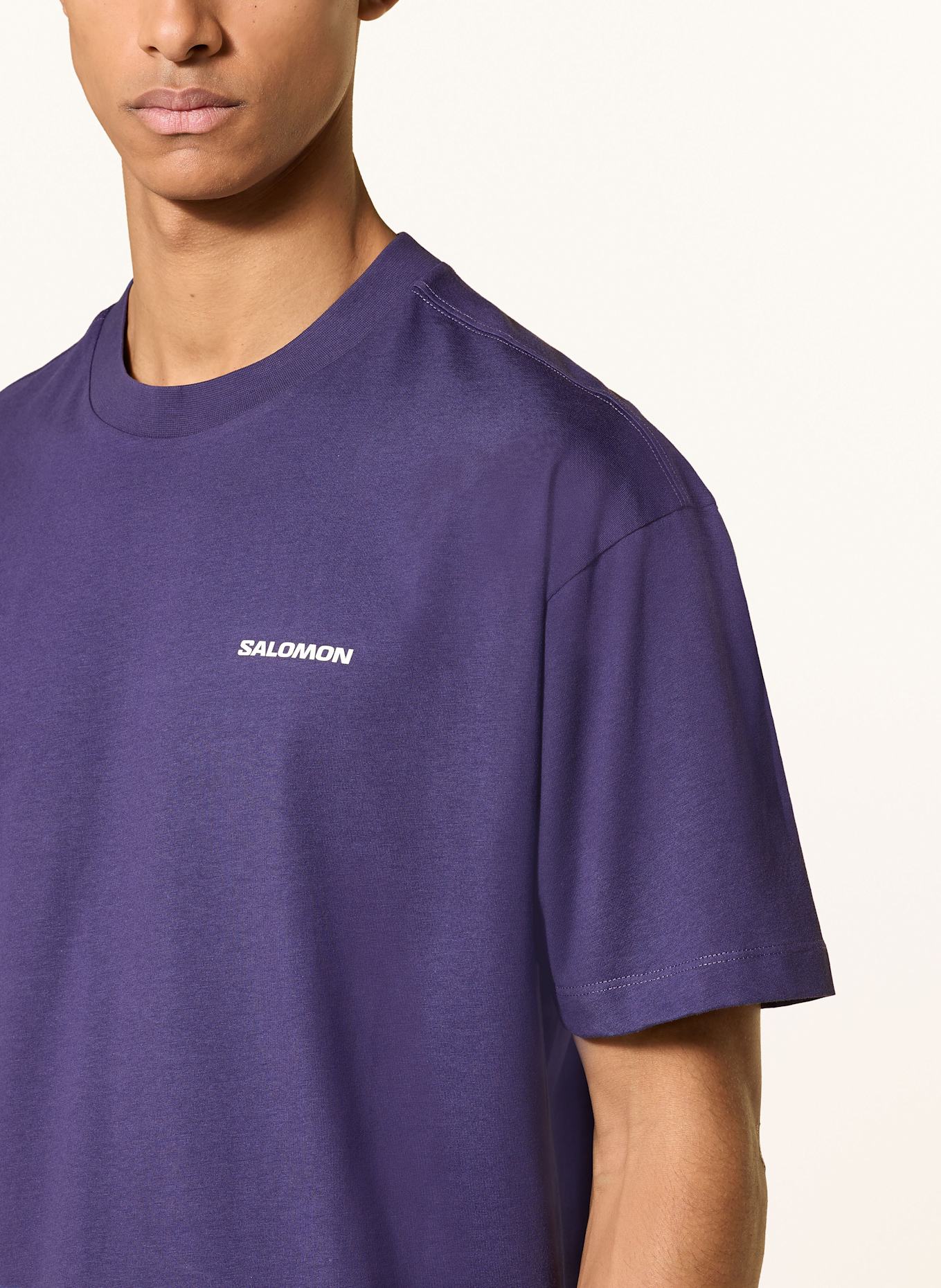 SALOMON T-Shirt LOGO RX: DUNKELLILA