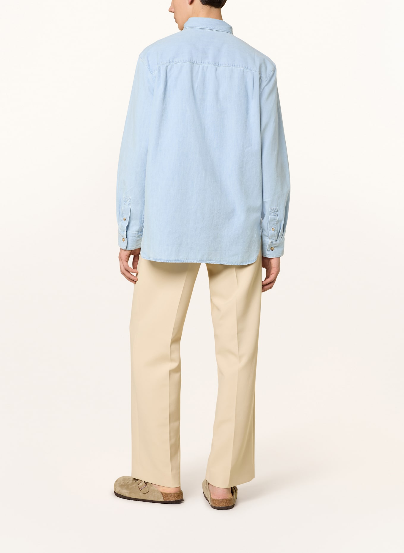 A.P.C. MATHIAS Relax Fit denim shirt: LIGHT BLUE