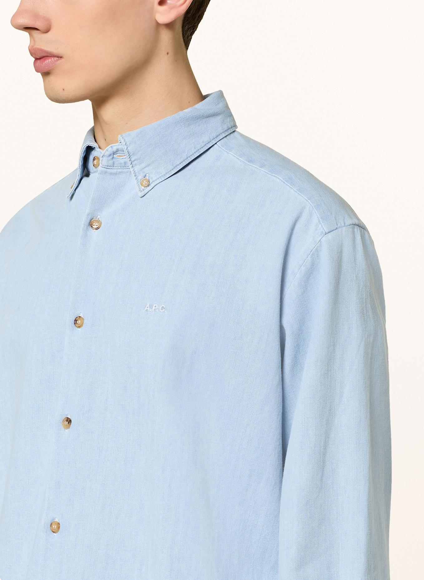 A.P.C. MATHIAS Relax Fit denim shirt: LIGHT BLUE