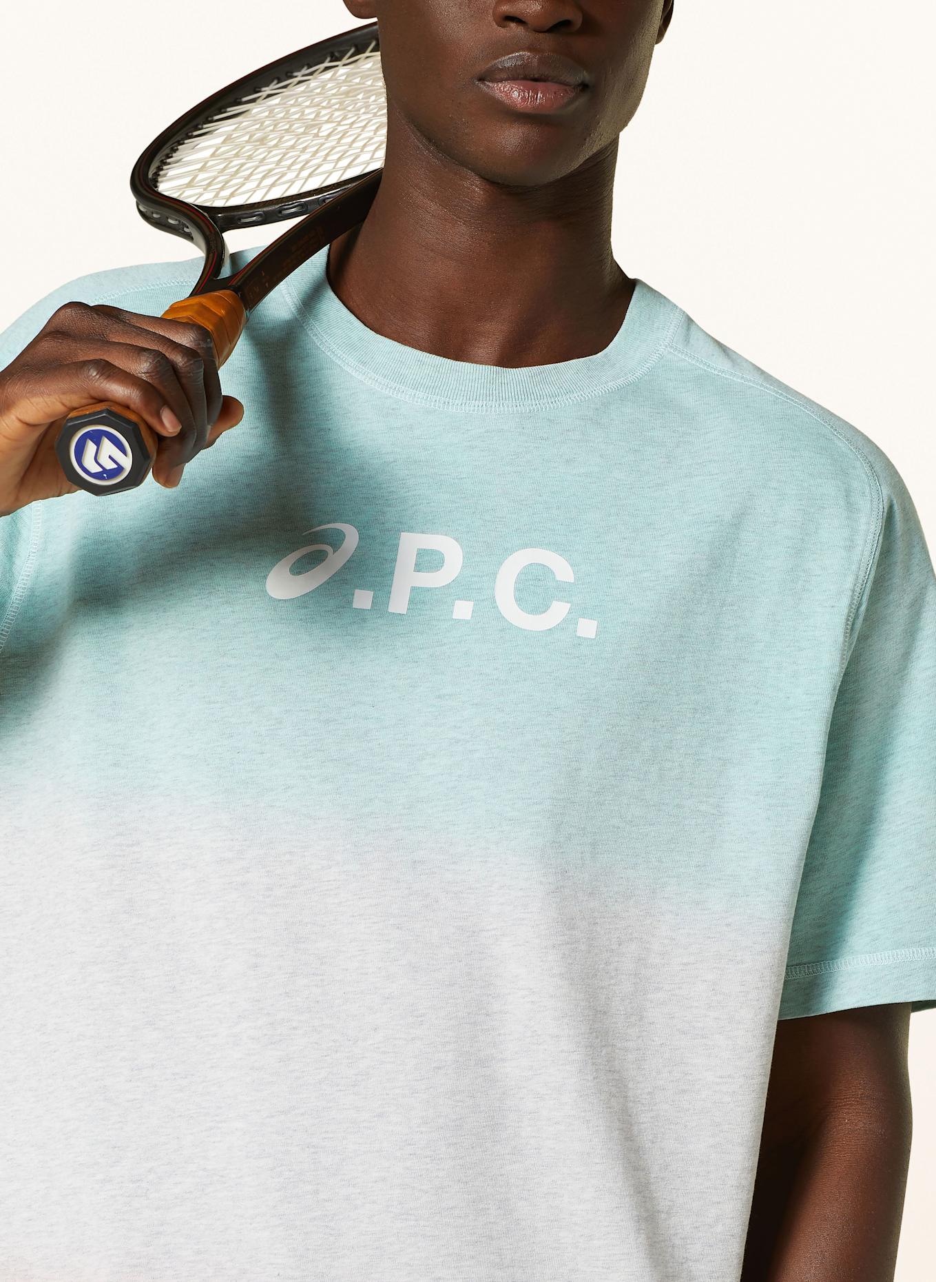 A.P.C. T-Shirt: TÜRKIS / ORANGE