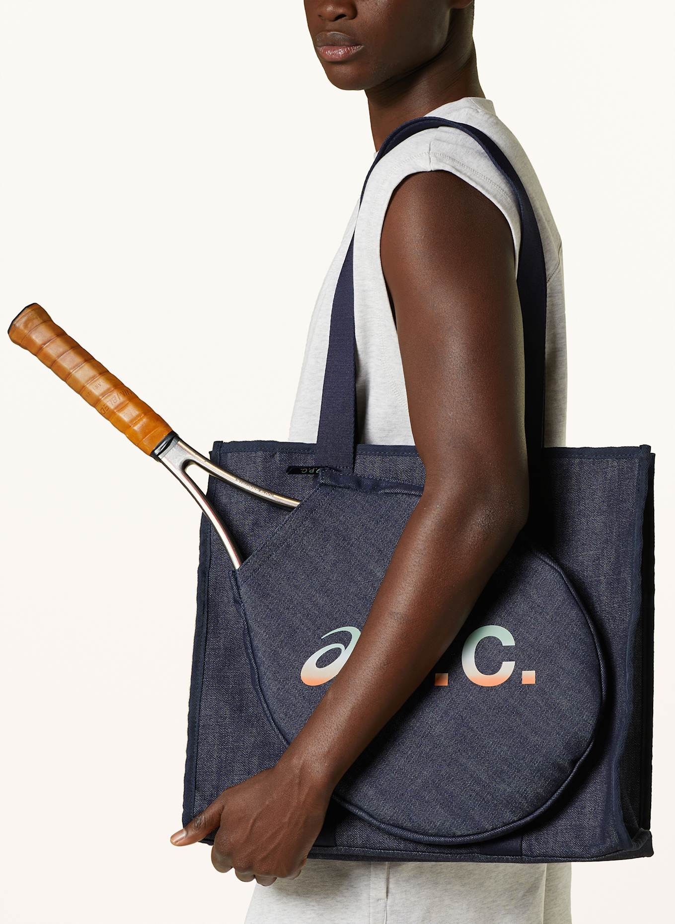 A.P.C. Shopper RAQUETTE: DARK BLUE
