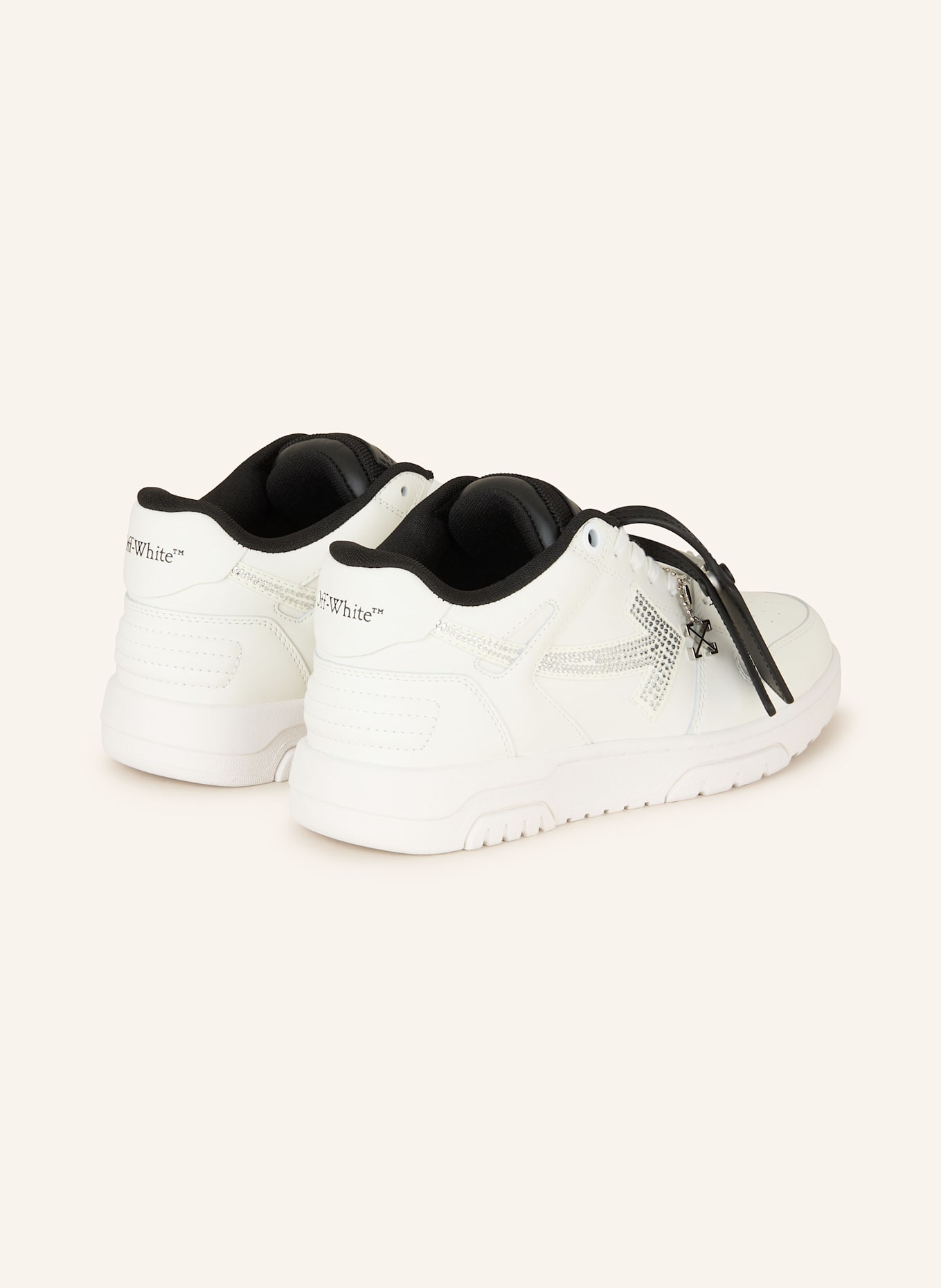 Off-White Sneaker mit Schmucksteinen: WEISS