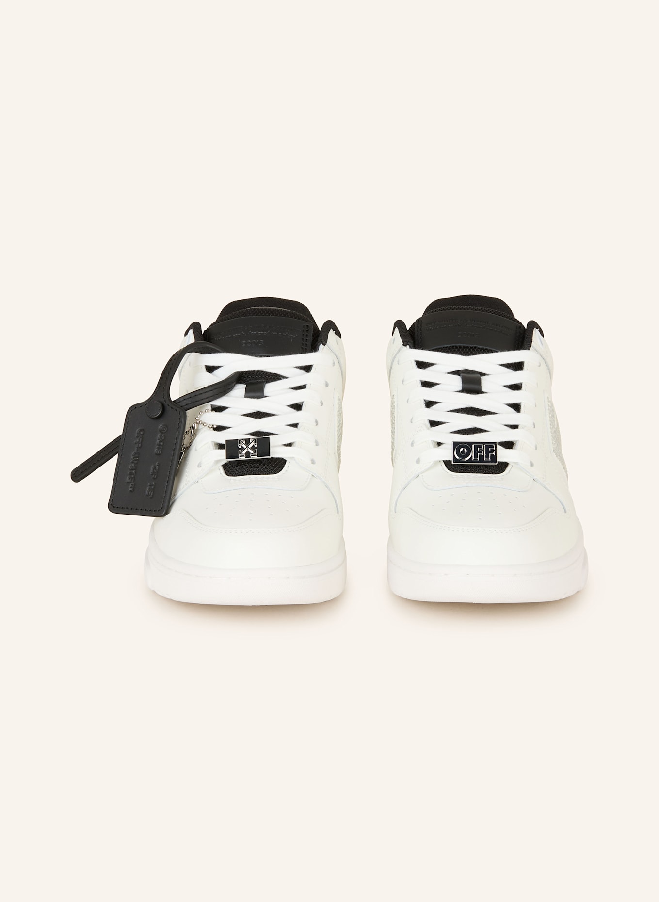Off-White Sneaker mit Schmucksteinen: WEISS