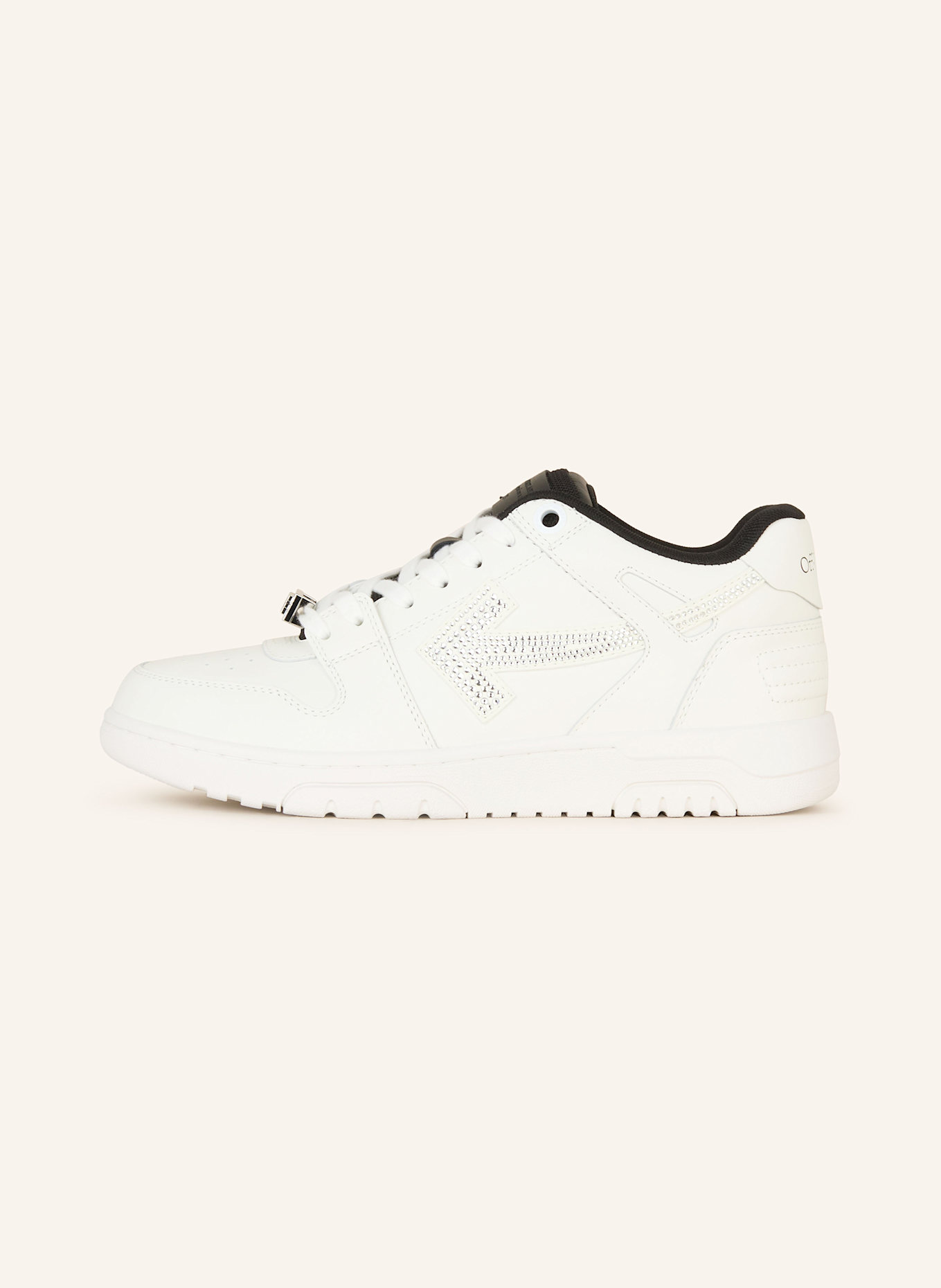 Off-White Sneaker mit Schmucksteinen: WEISS