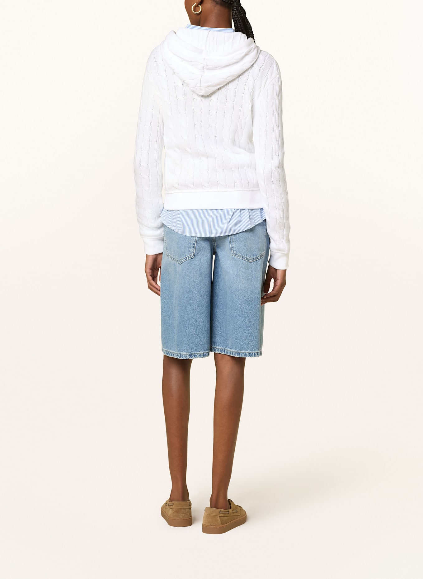 POLO RALPH LAUREN Strickjacke: WEISS