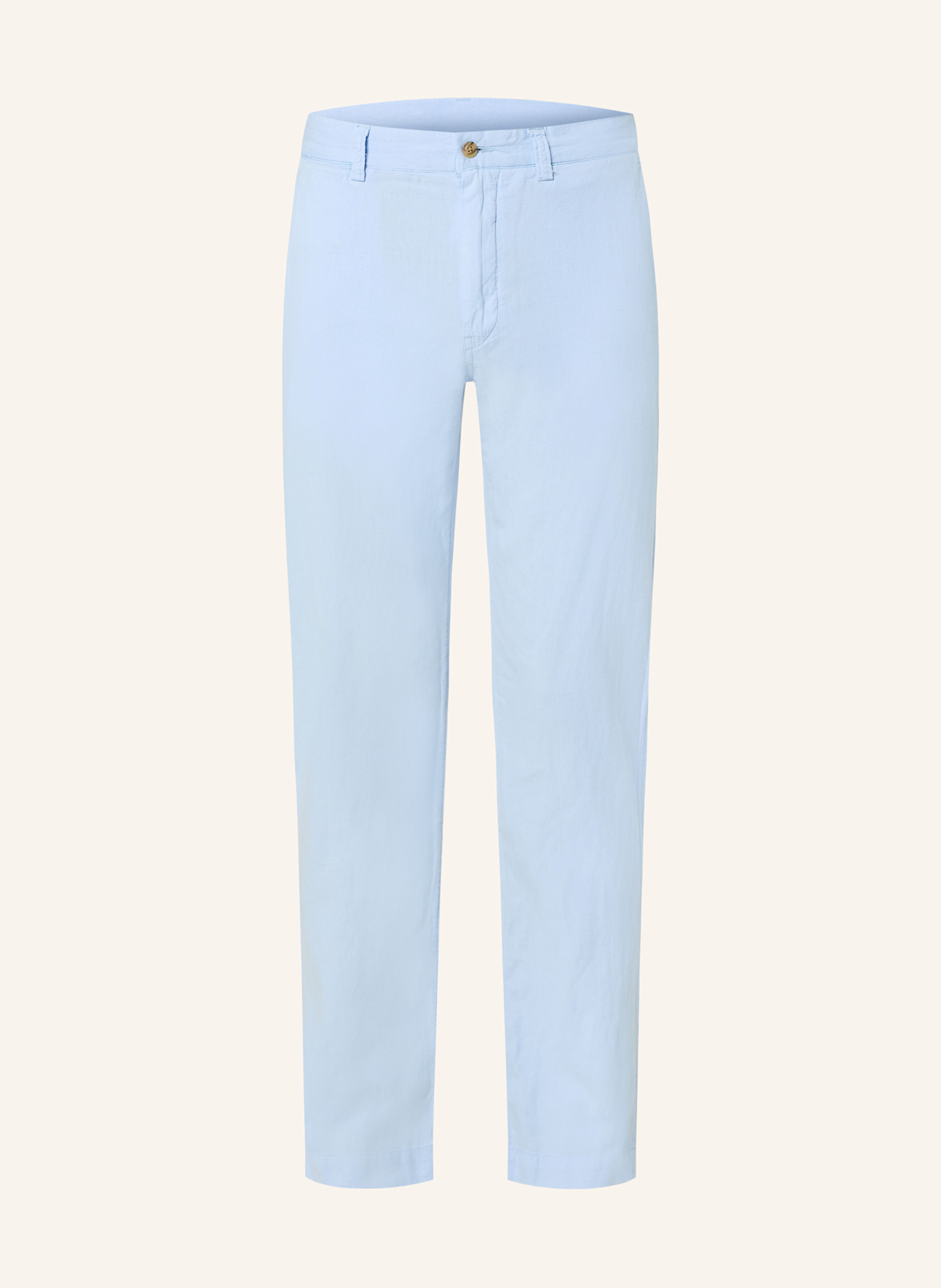 POLO RALPH LAUREN Chino Straight Fit mit Leinen: HELLBLAU