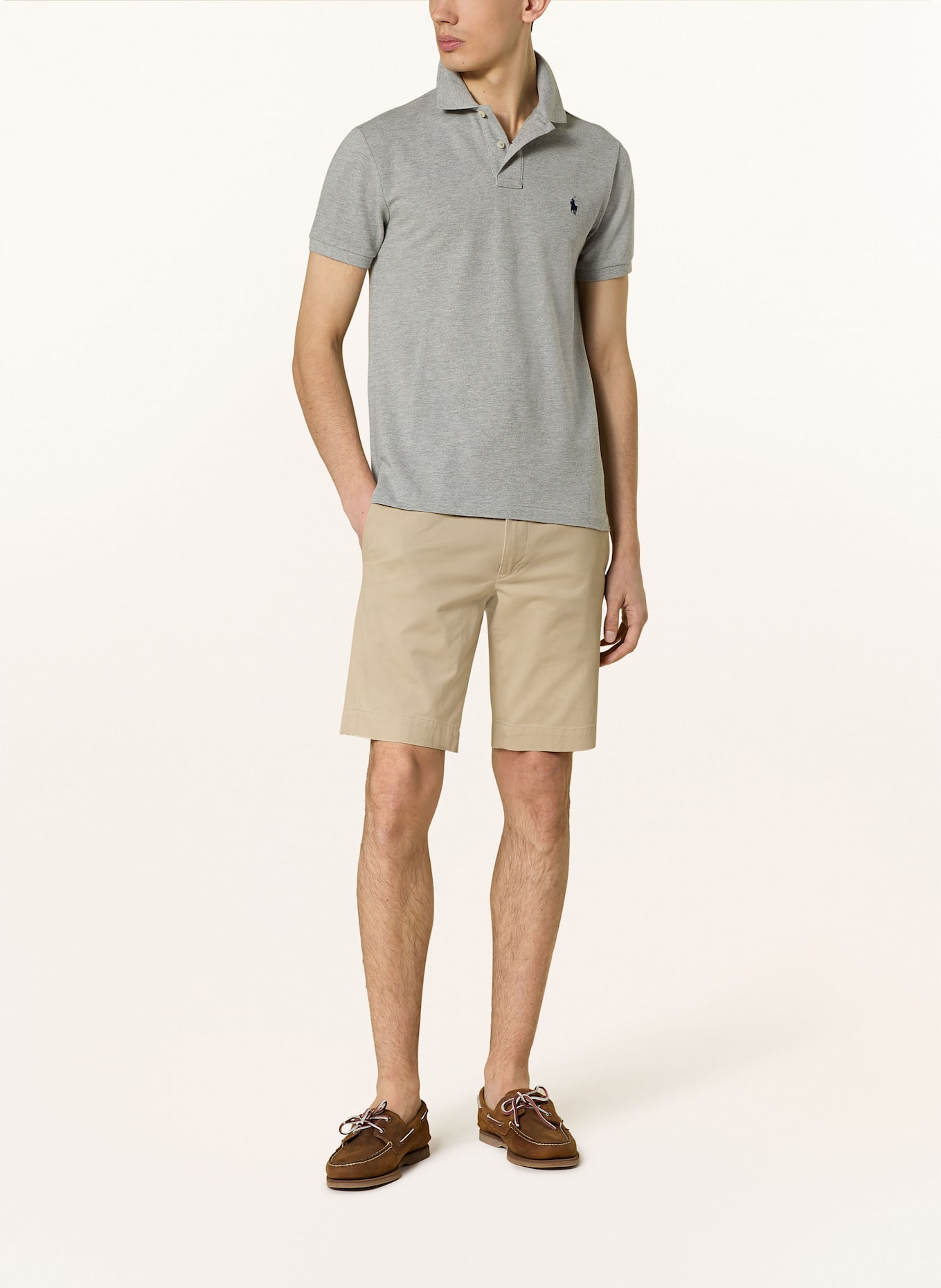 POLO RALPH LAUREN Piqué-Poloshirt Slim Fit: HELLGRAU