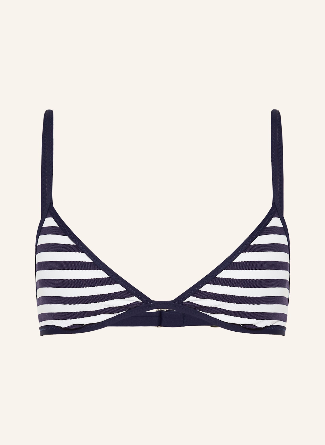 POLO RALPH LAUREN Triangel-Bikini-Top PIQUE STRIPE: DUNKELBLAU / WEISS