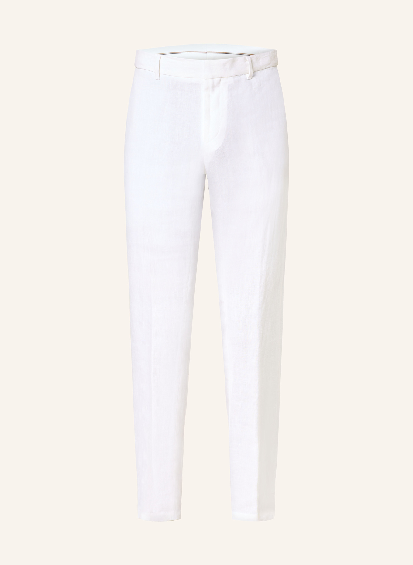 BOSS Anzughose GENIUS Slim Fit aus Leinen: WEISS