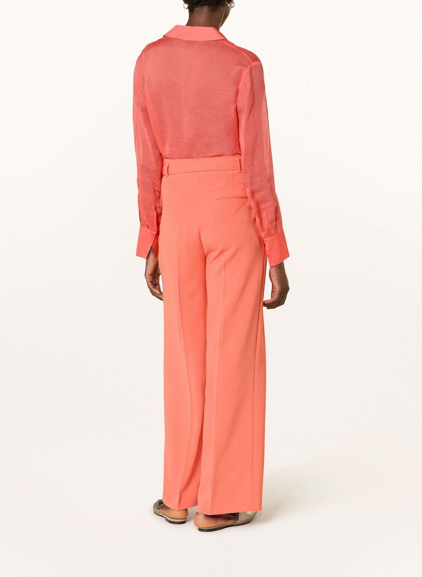 BOSS Wide leg trousers TAPIANA: SALMON