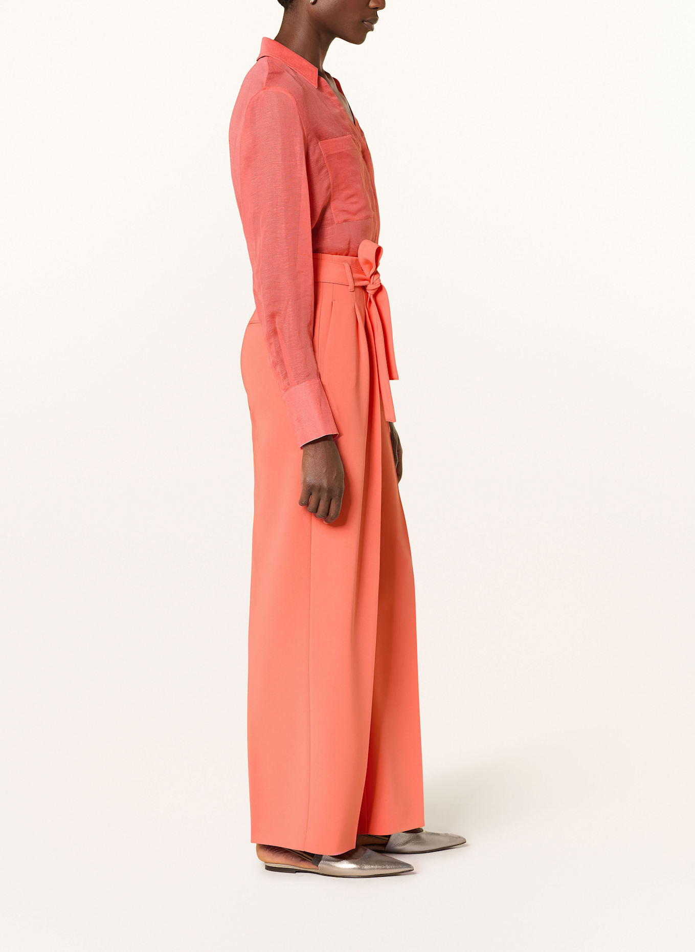 BOSS Wide leg trousers TAPIANA: SALMON