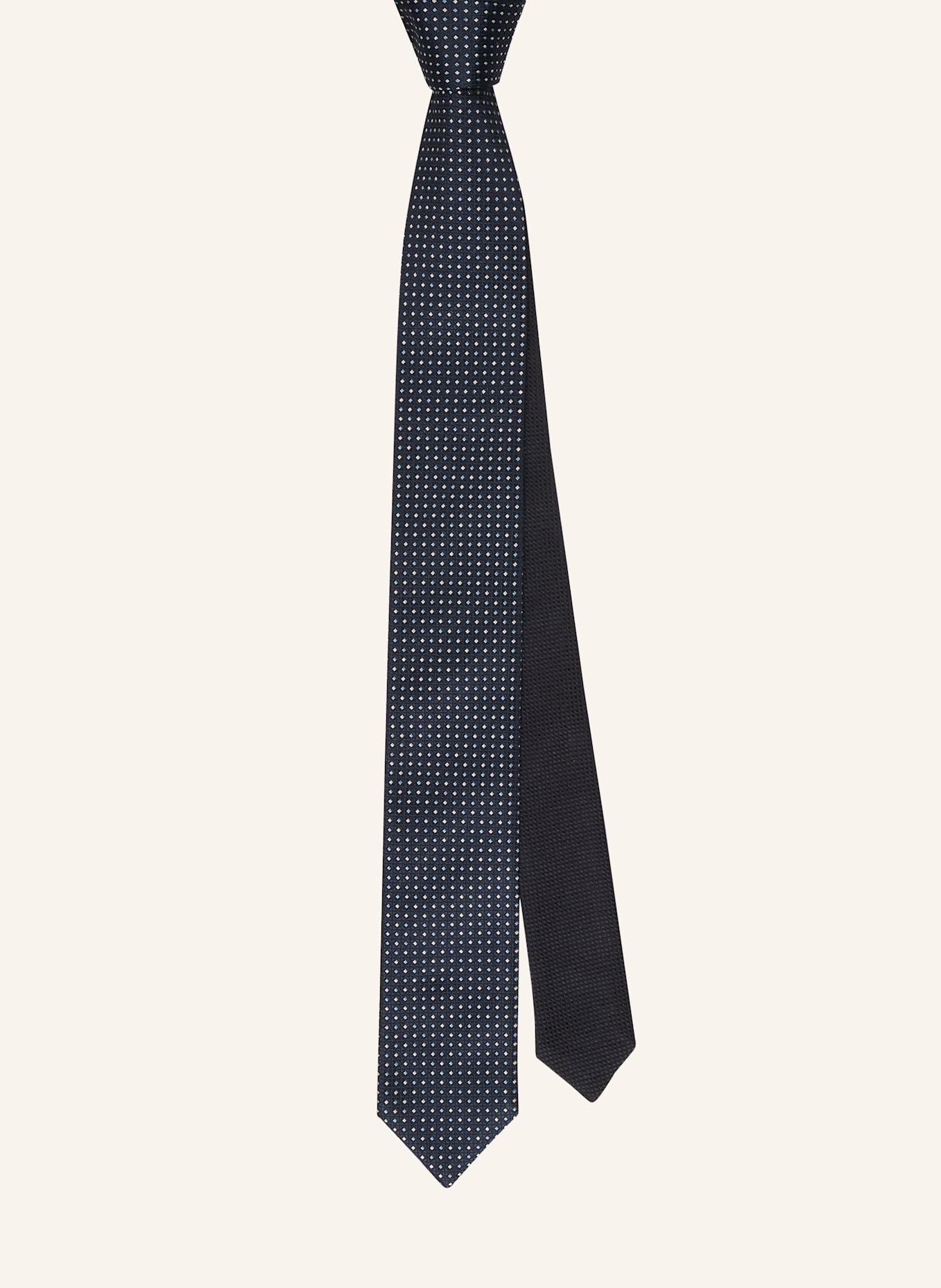 BOSS Krawatte DOUBLE: DUNKELBLAU/ HELLBLAU/ WEISS