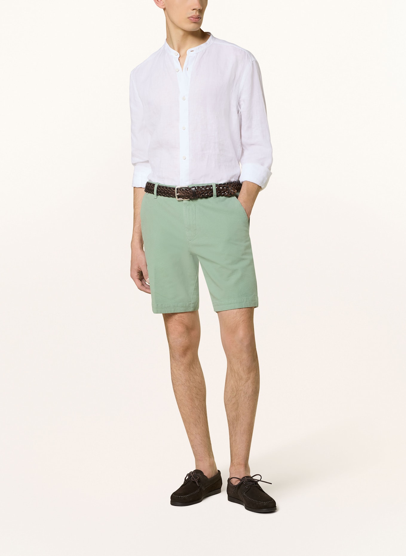 BOSS Chinoshorts Slim Fit: HELLGRÜN