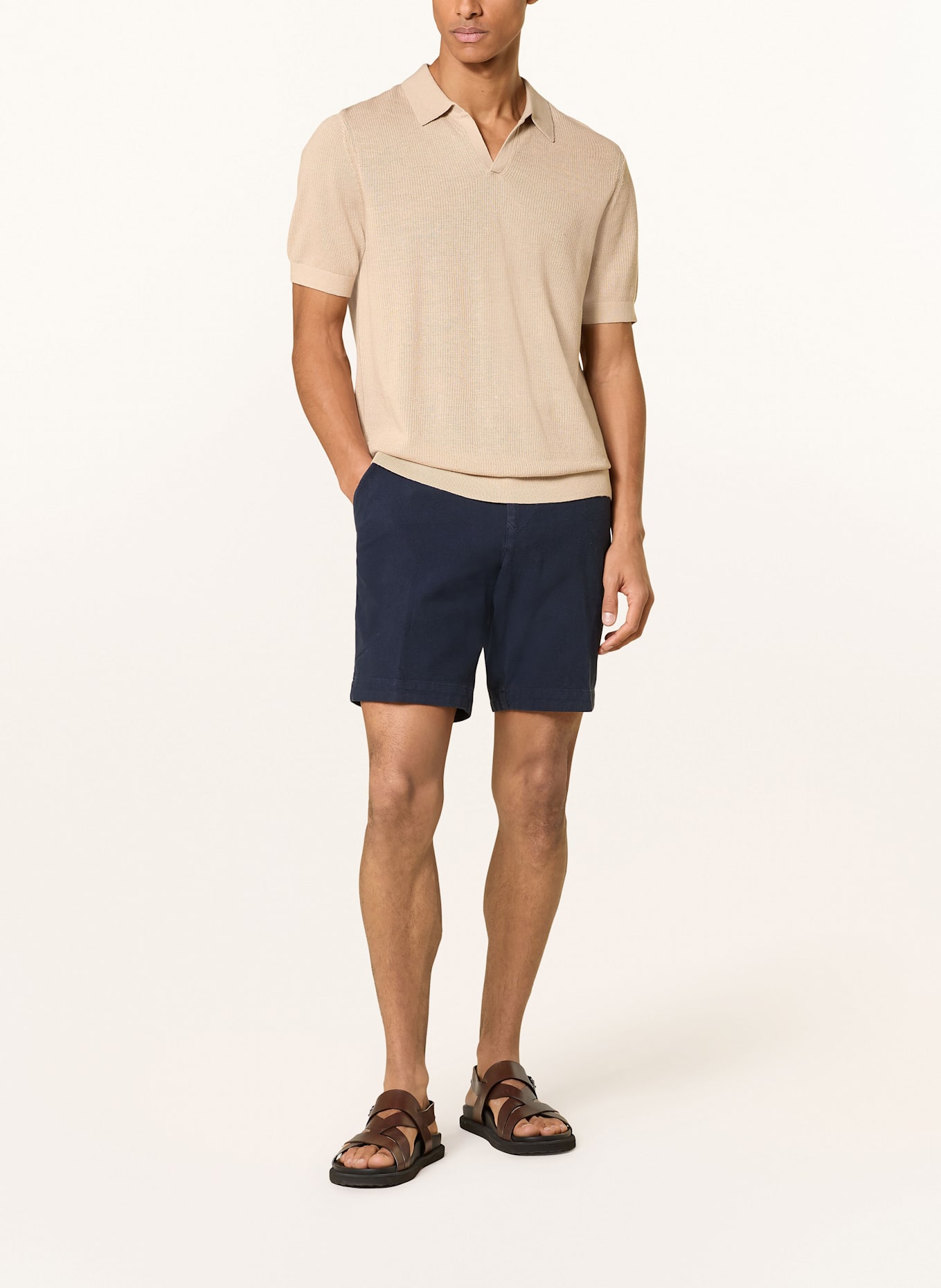 BOSS Chinoshorts Slim Fit: DUNKELBLAU