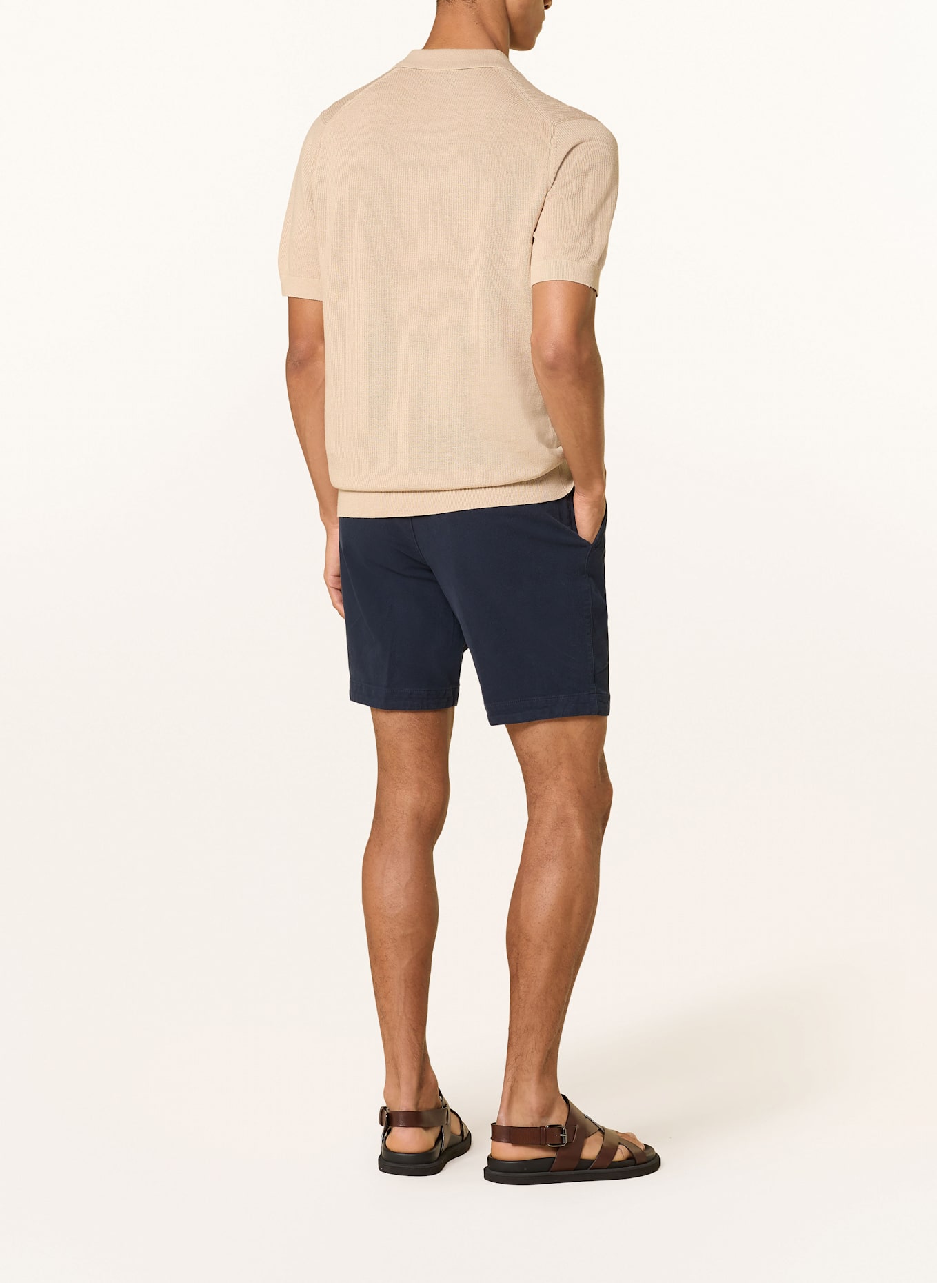 BOSS Chinoshorts Slim Fit: DUNKELBLAU
