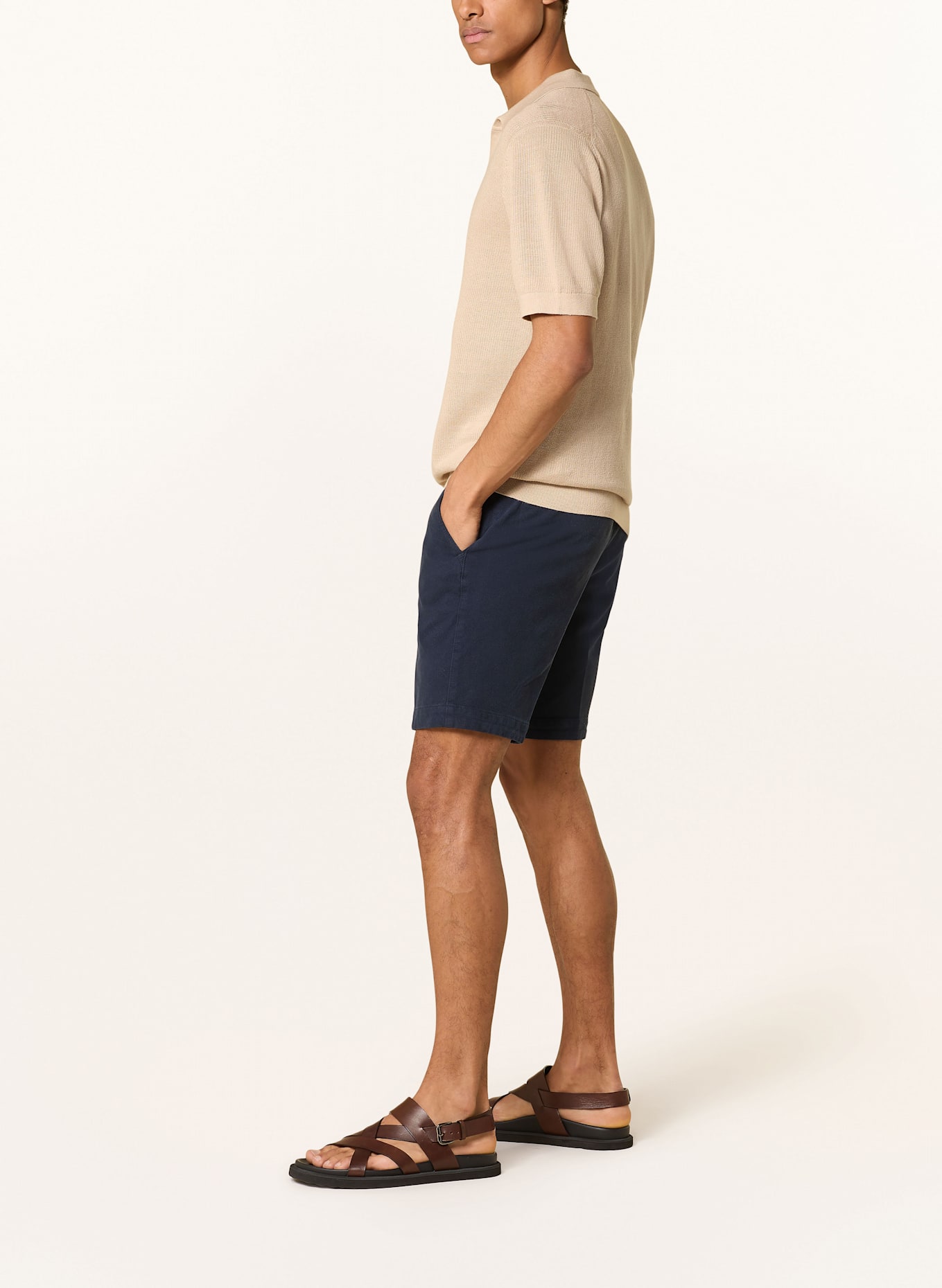 BOSS Chinoshorts Slim Fit: DUNKELBLAU