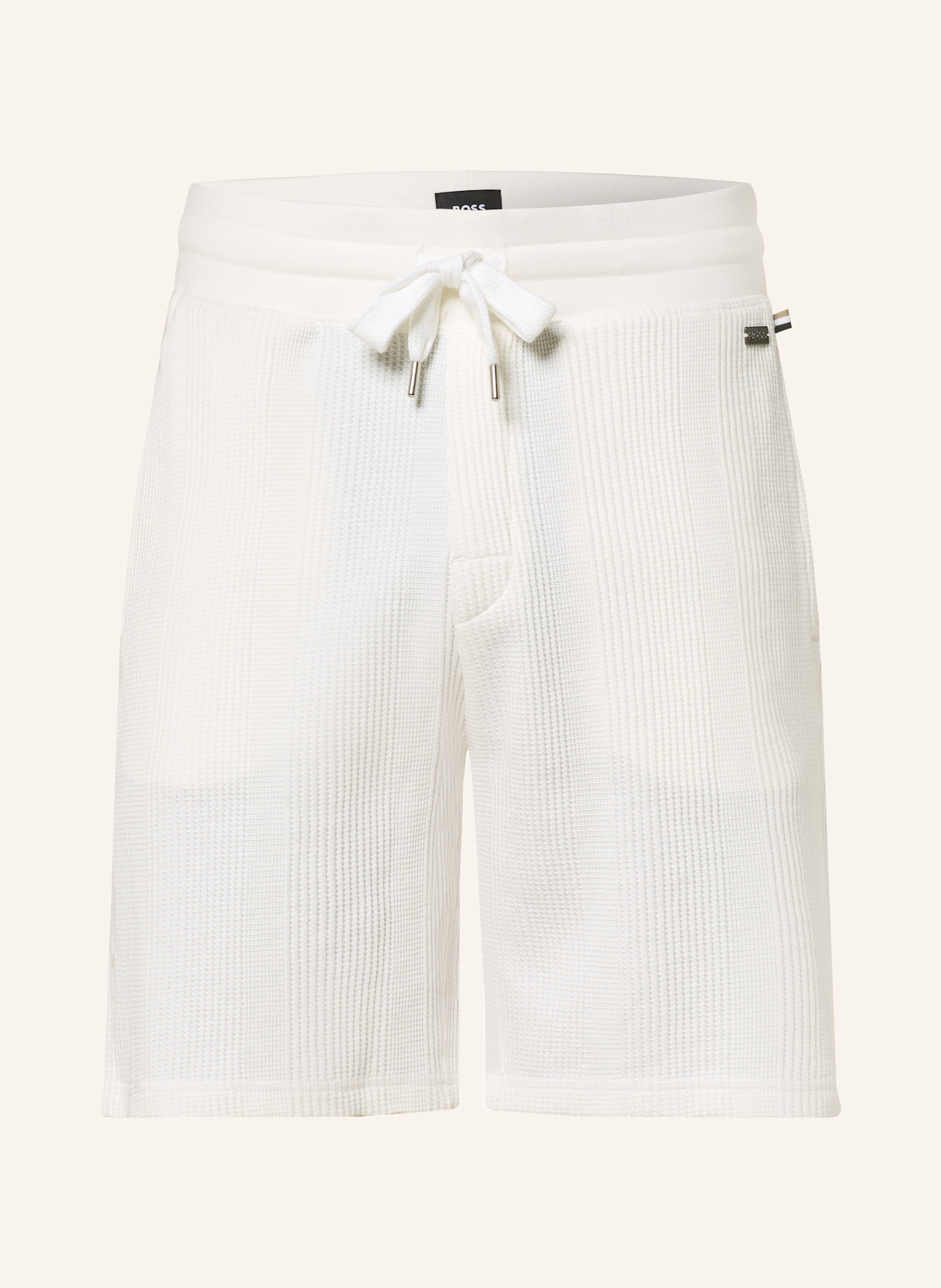 BOSS STRUCTURE pajama shorts: WHITE