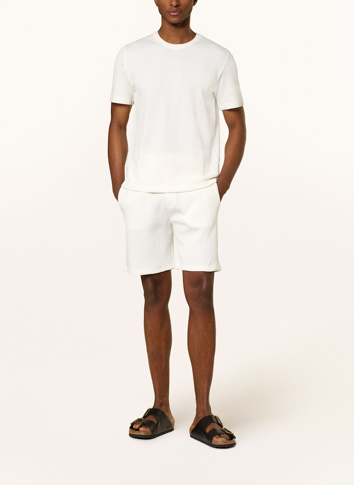 BOSS STRUCTURE pajama shorts: WHITE