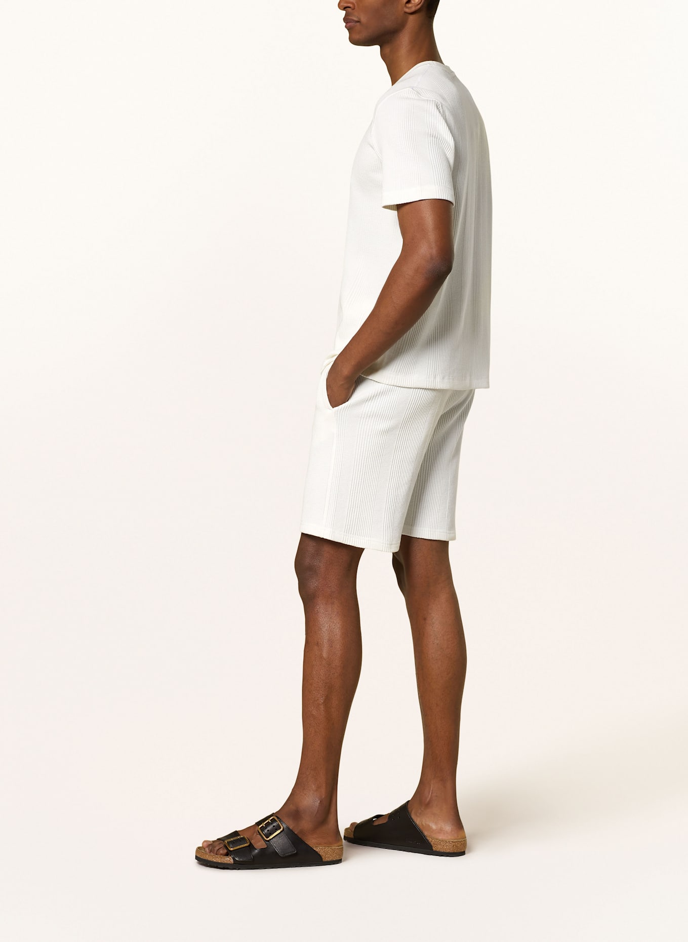 BOSS STRUCTURE pajama shorts: WHITE