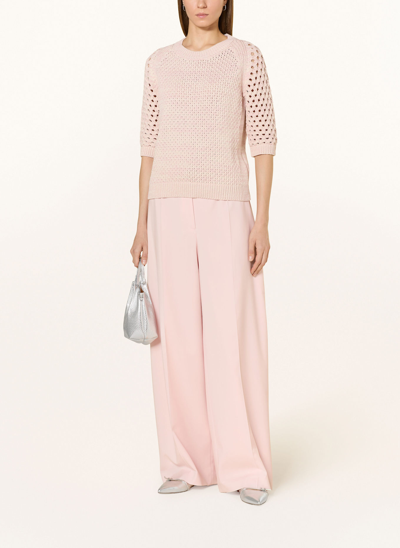BOSS Pullover FUNIMA: ROSÉ/ CREME