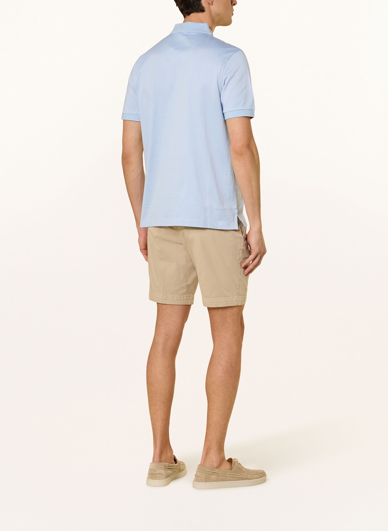 BOSS Jersey polo shirt PARLAY: LIGHT BLUE/ WHITE