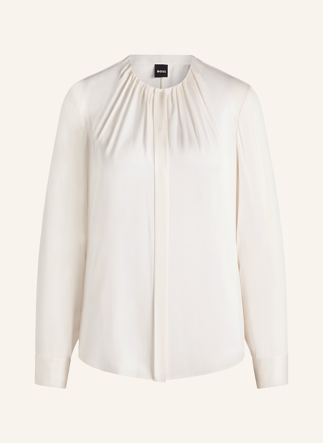BOSS Silk blouse BANORAH: WHITE