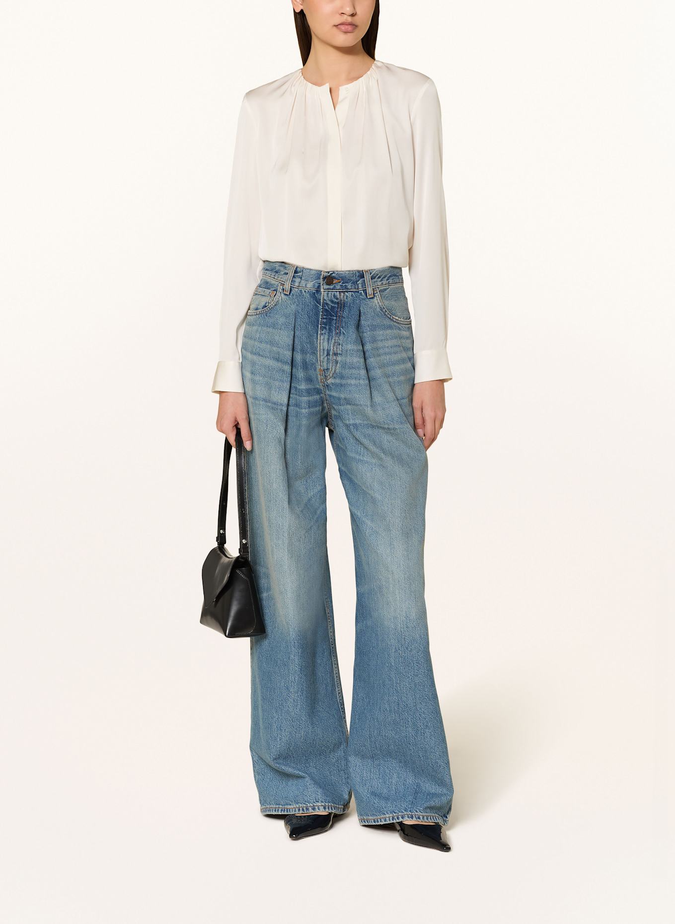 BOSS Silk blouse BANORAH: WHITE