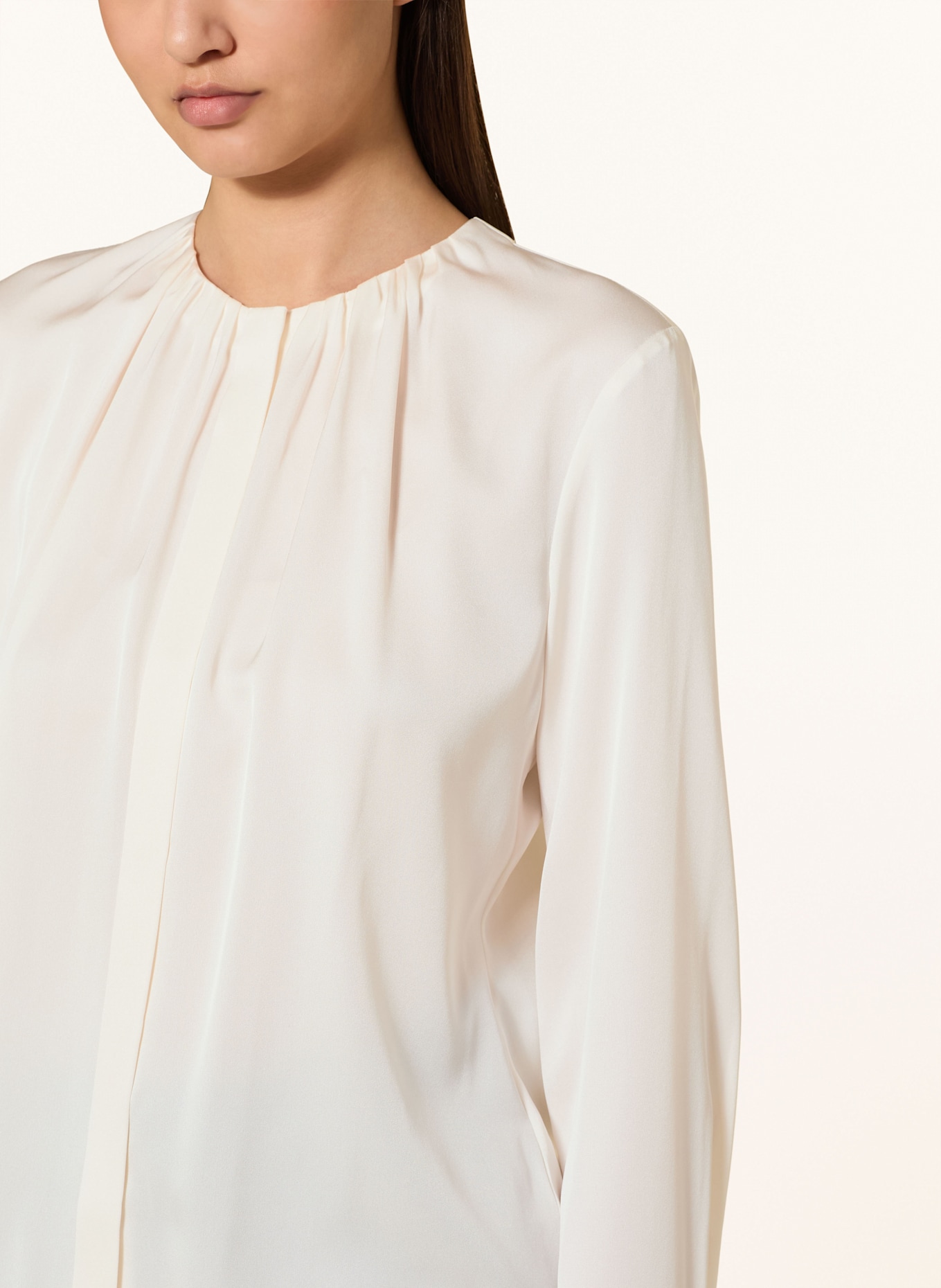 BOSS Silk blouse BANORAH: WHITE