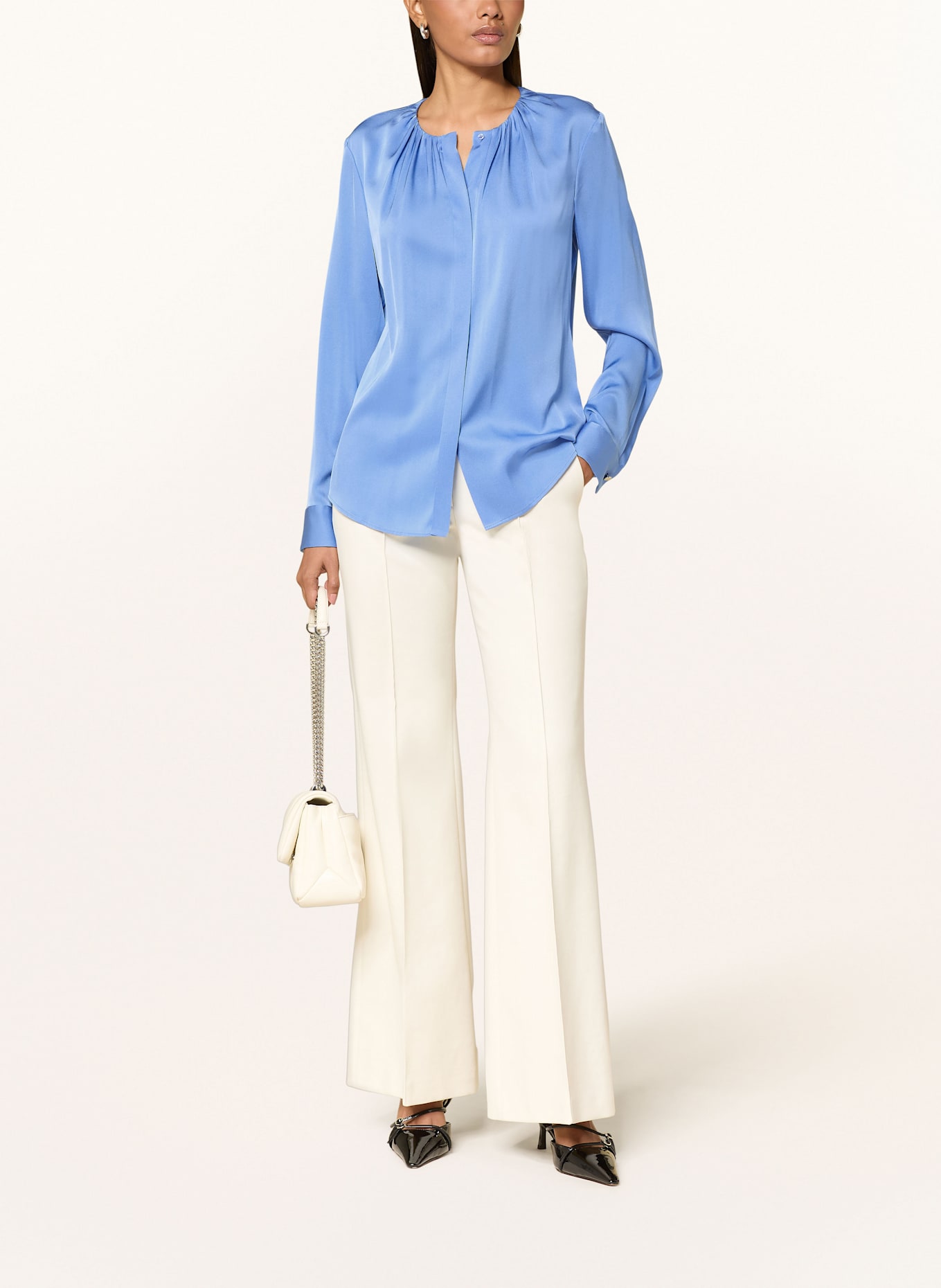 BOSS Seidenbluse BANORAH: BLAU