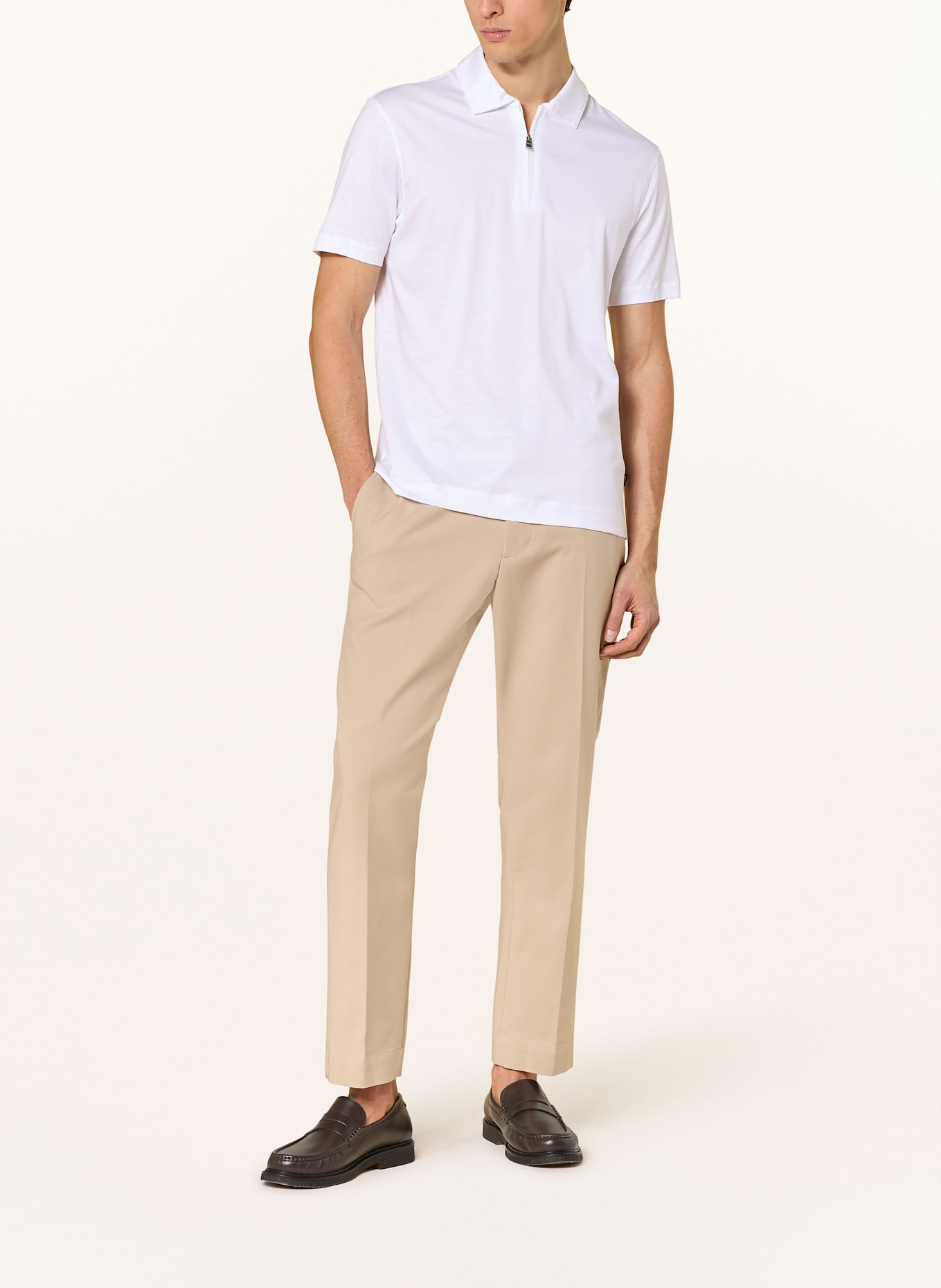 BOSS Jersey-Poloshirt PARAS: WEISS