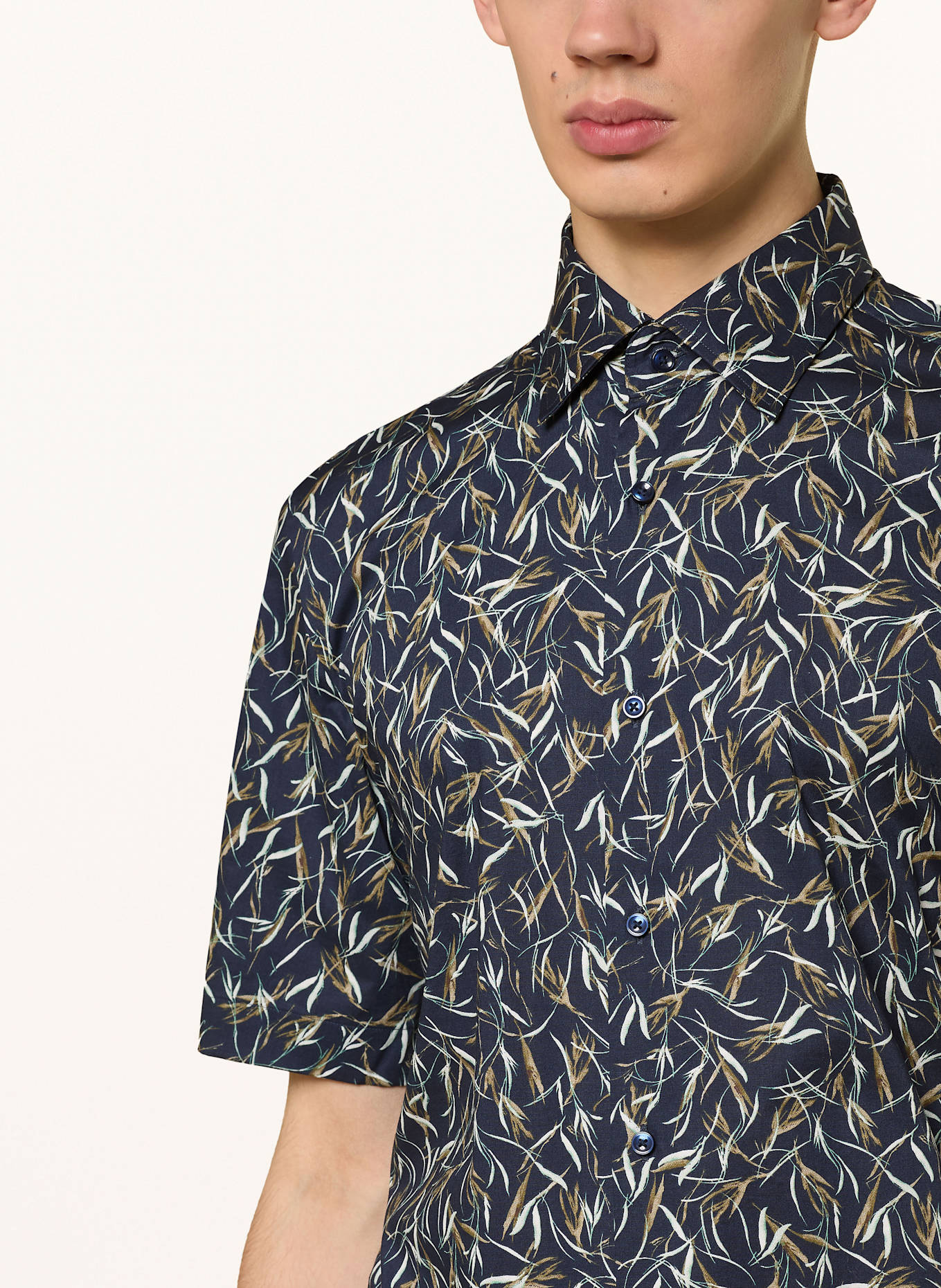 BOSS Kurzarm-Hemd JOE Regular Fit: DUNKELBLAU