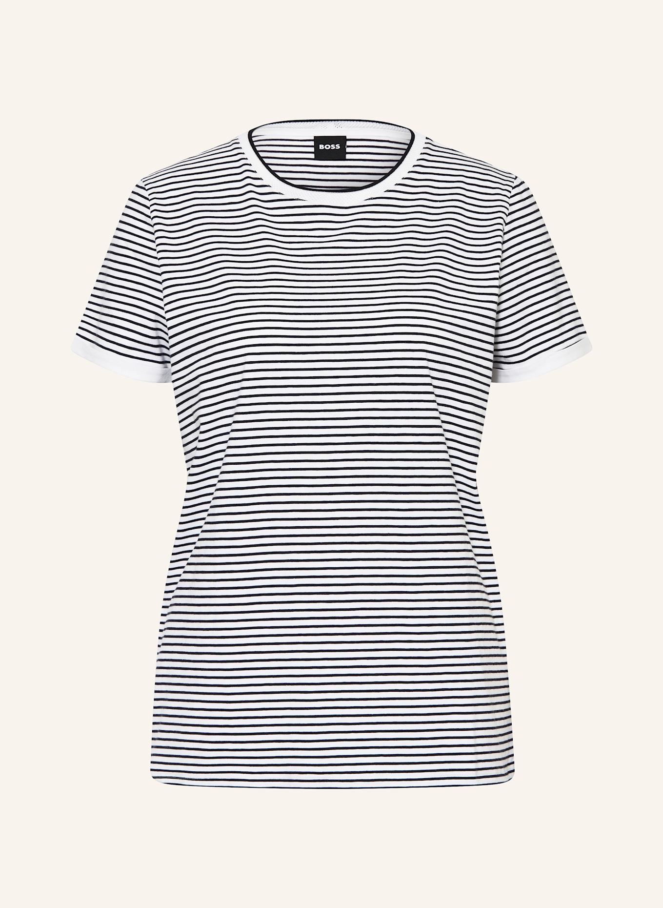 BOSS T-shirt EMASA: DARK BLUE / WHITE