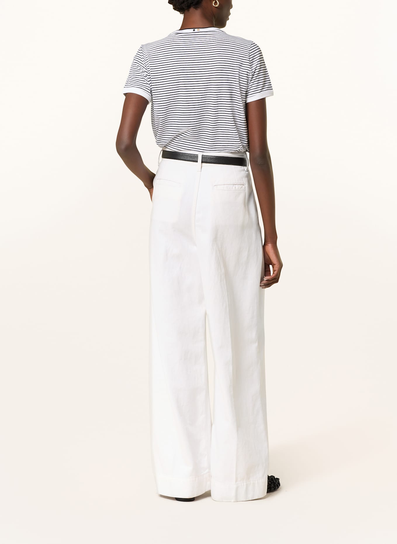 BOSS T-shirt EMASA: DARK BLUE / WHITE