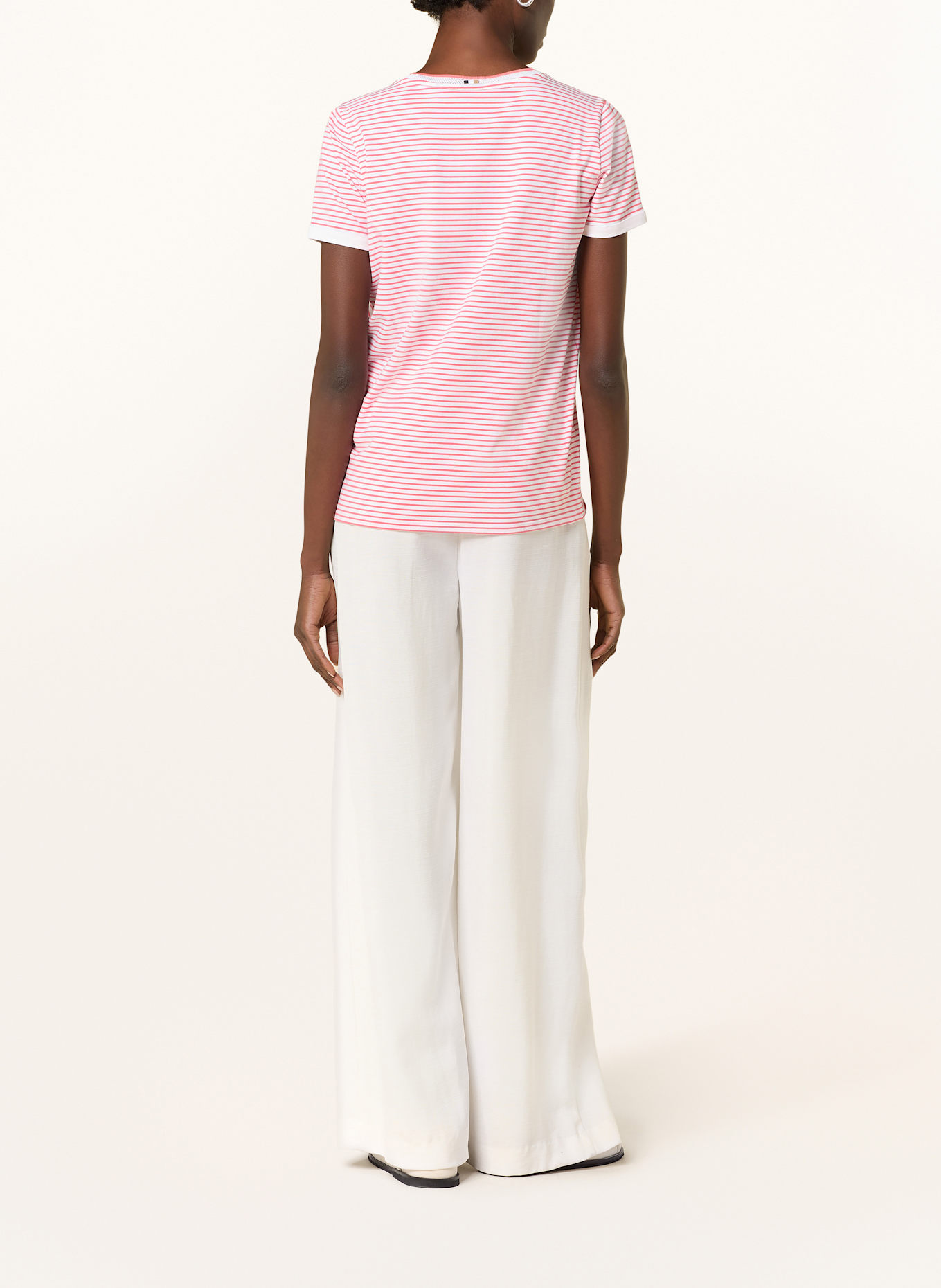 BOSS T-shirt EMASA: PINK / WHITE