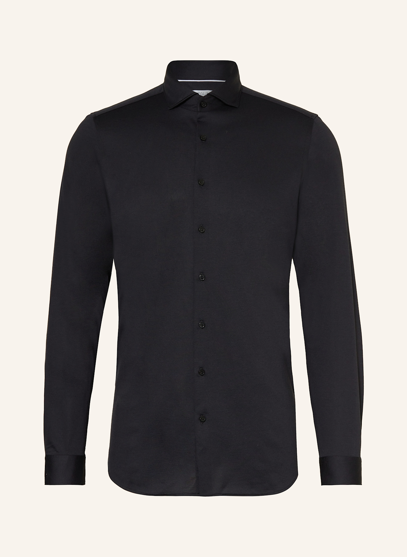 PAUL Jerseyhemd Slim Fit: SCHWARZ