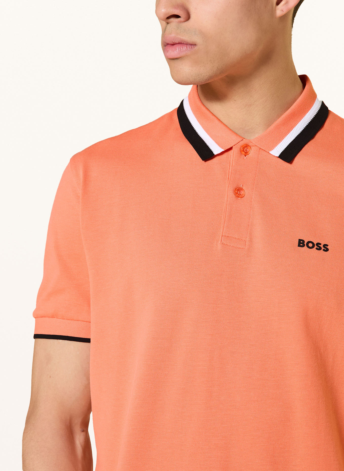 BOSS Piqué-Poloshirt PADDY Regular Fit: ORANGE