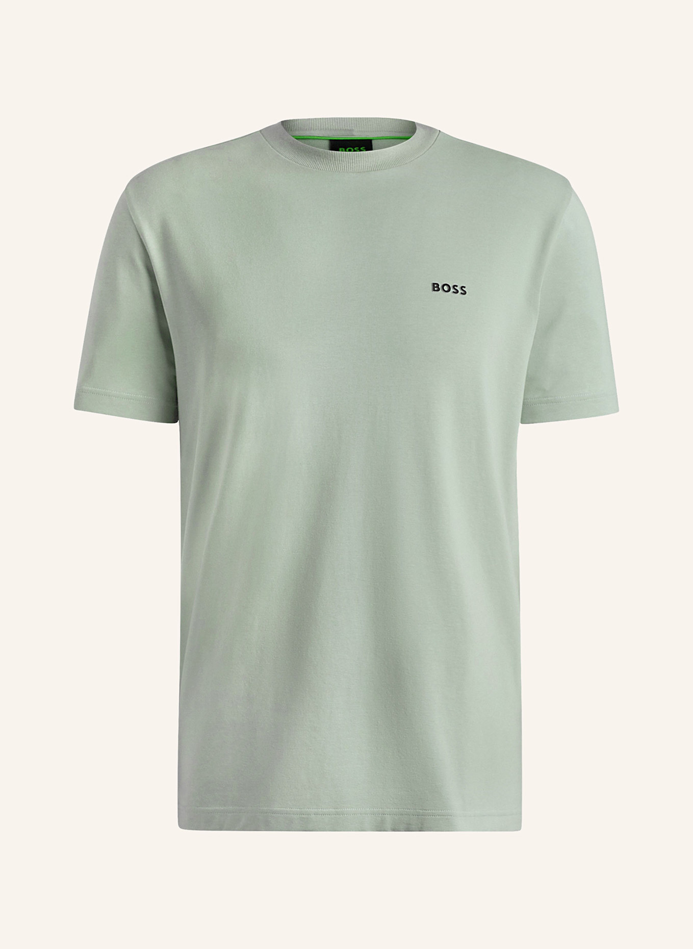 BOSS Tričko TEE: SVĚTLE ZELENÁ