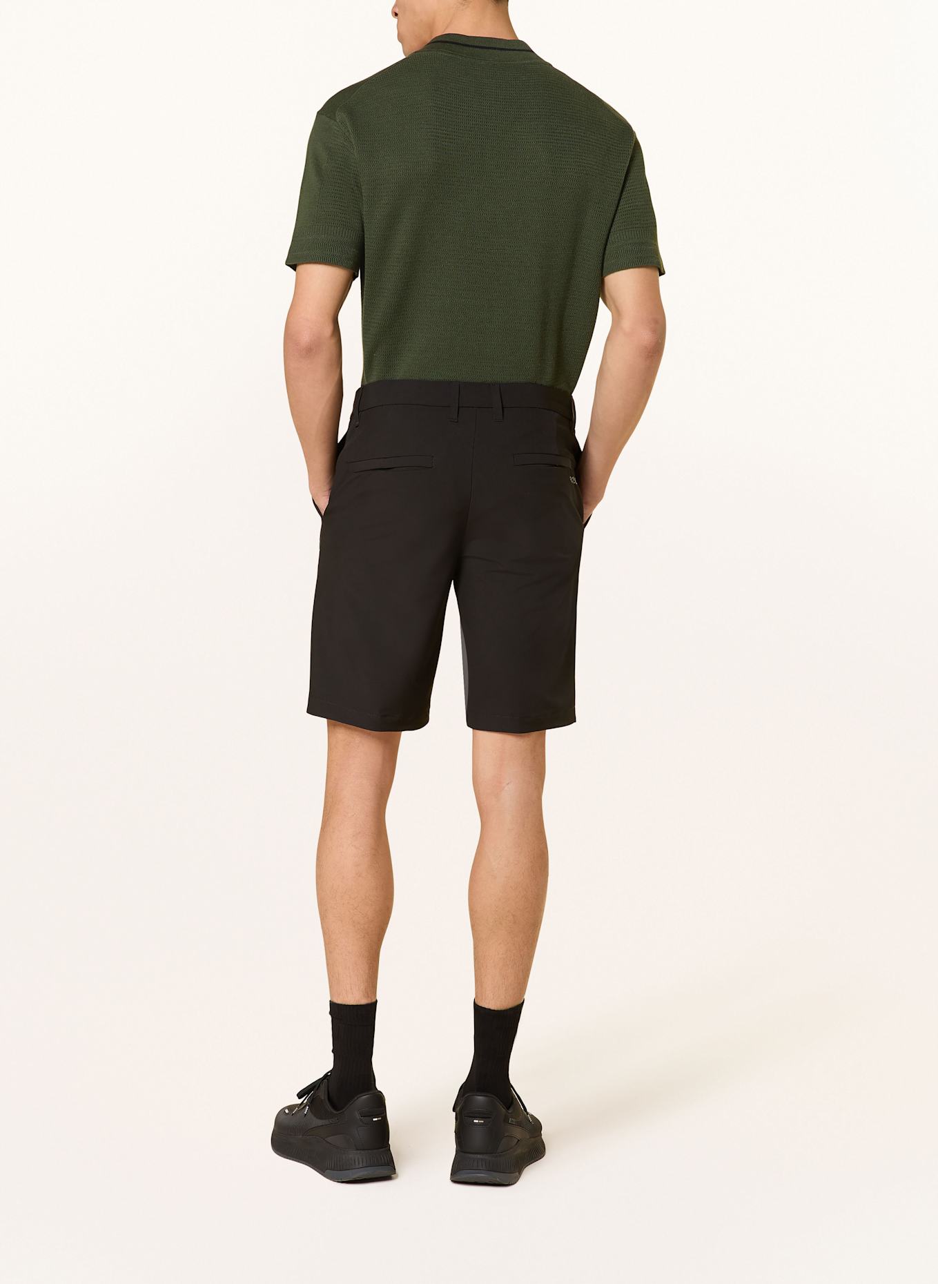 BOSS Úpletová polokošile MESH HERITAGE: TMAVĚ ZELENÁ