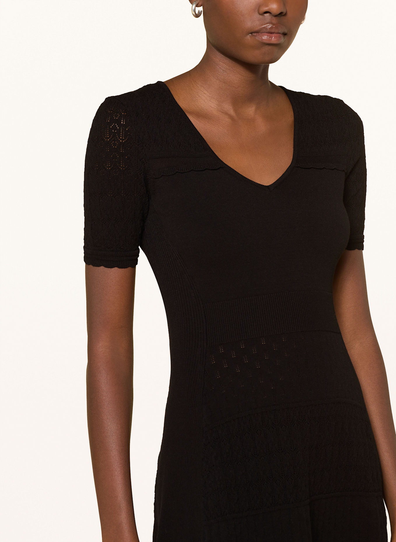 BOSS Strickkleid FUART: SCHWARZ