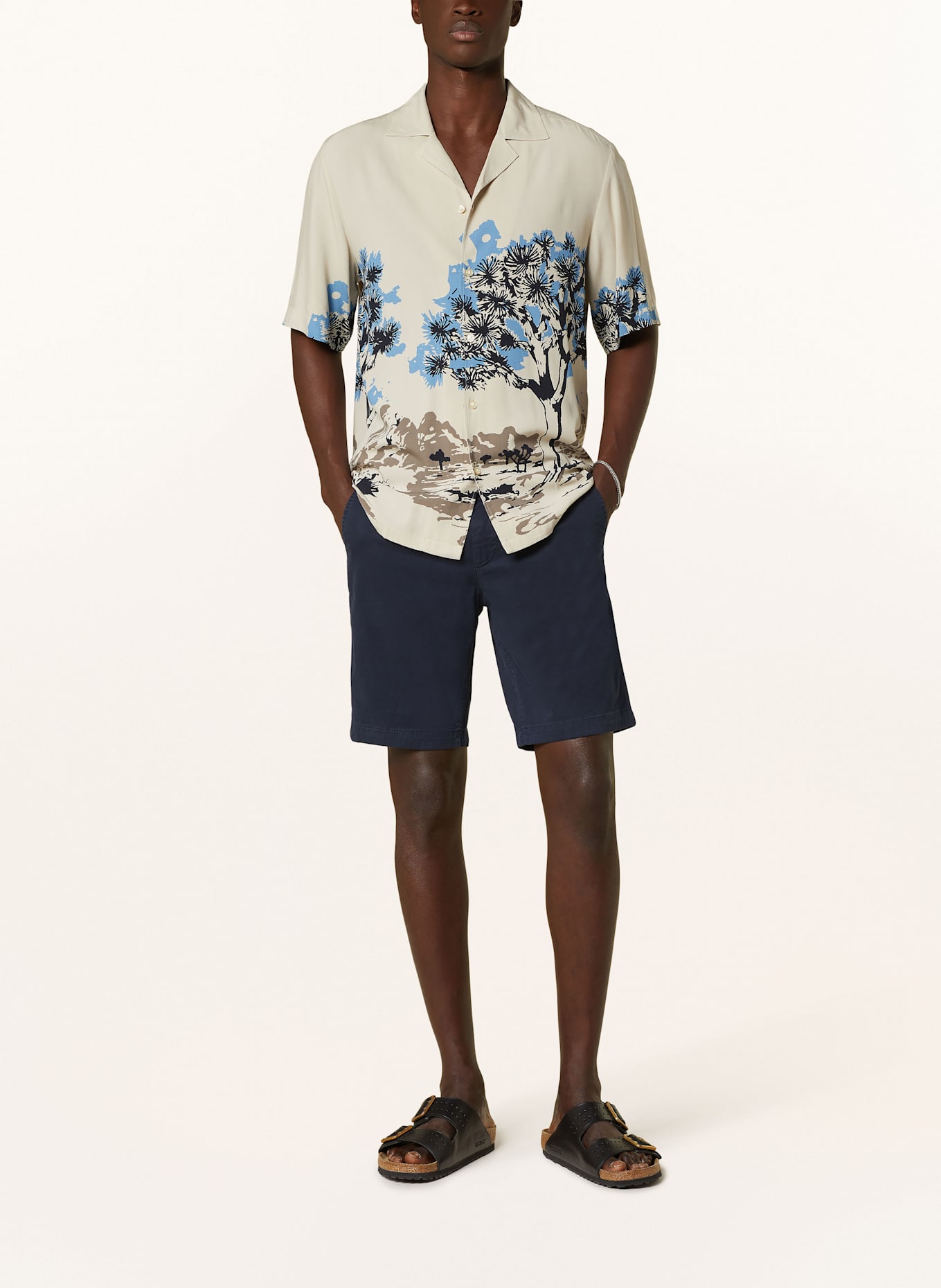 BOSS Chinoshorts Slim Fit: DUNKELBLAU