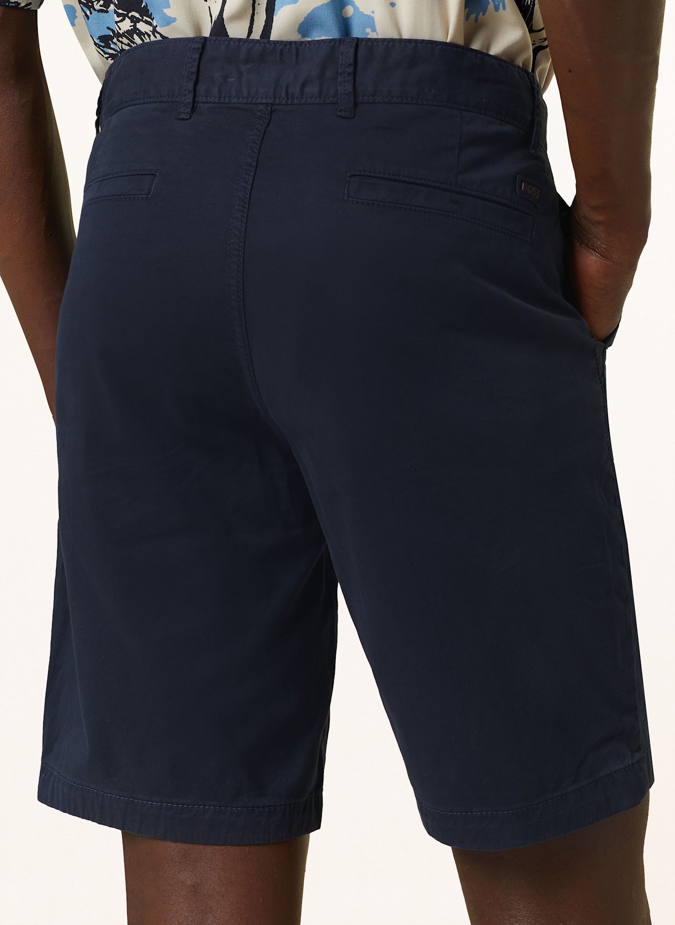 BOSS Chinoshorts Slim Fit: DUNKELBLAU
