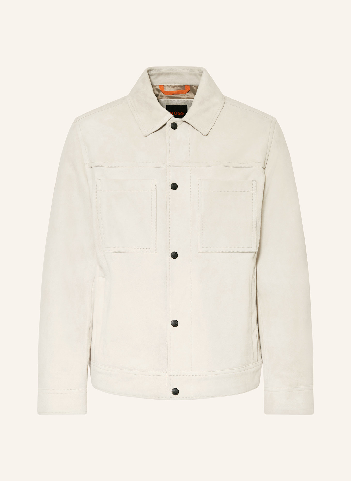 BOSS Lederjacke JOMARE: BEIGE