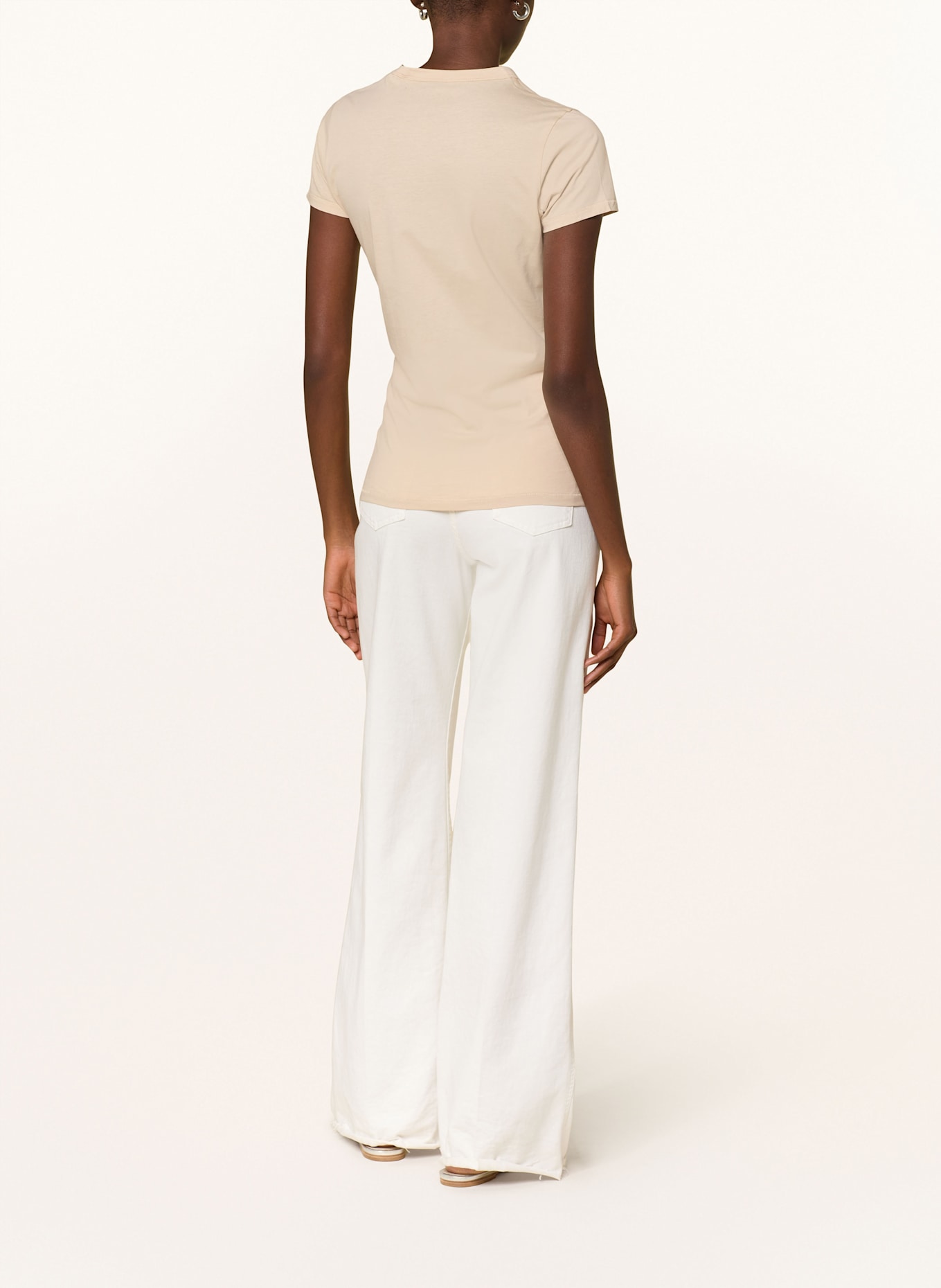 BOSS Tričko ELOGO: BÉŽOVÁ