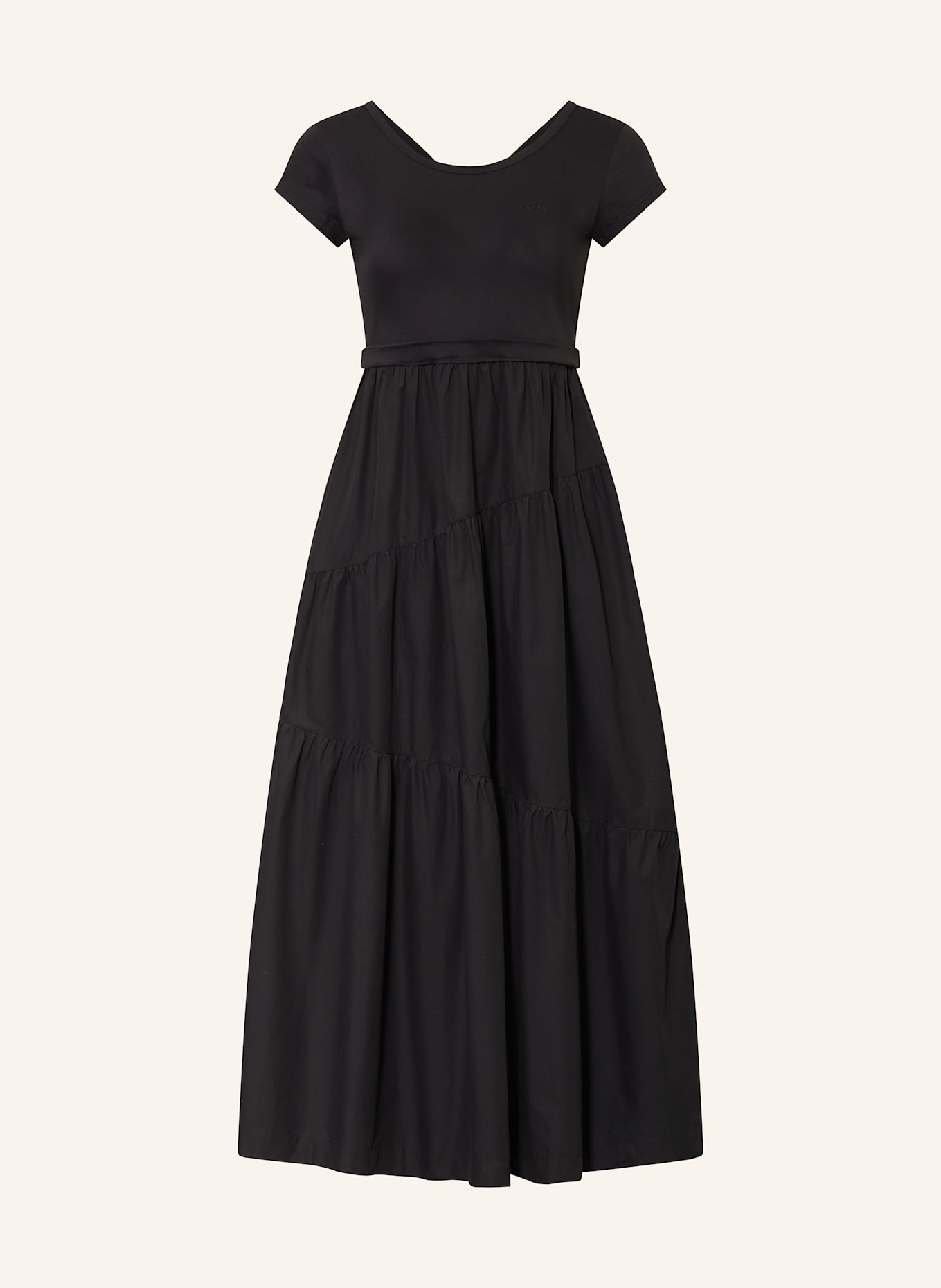 BOSS Dress ENESI in mixed materials: BLACK