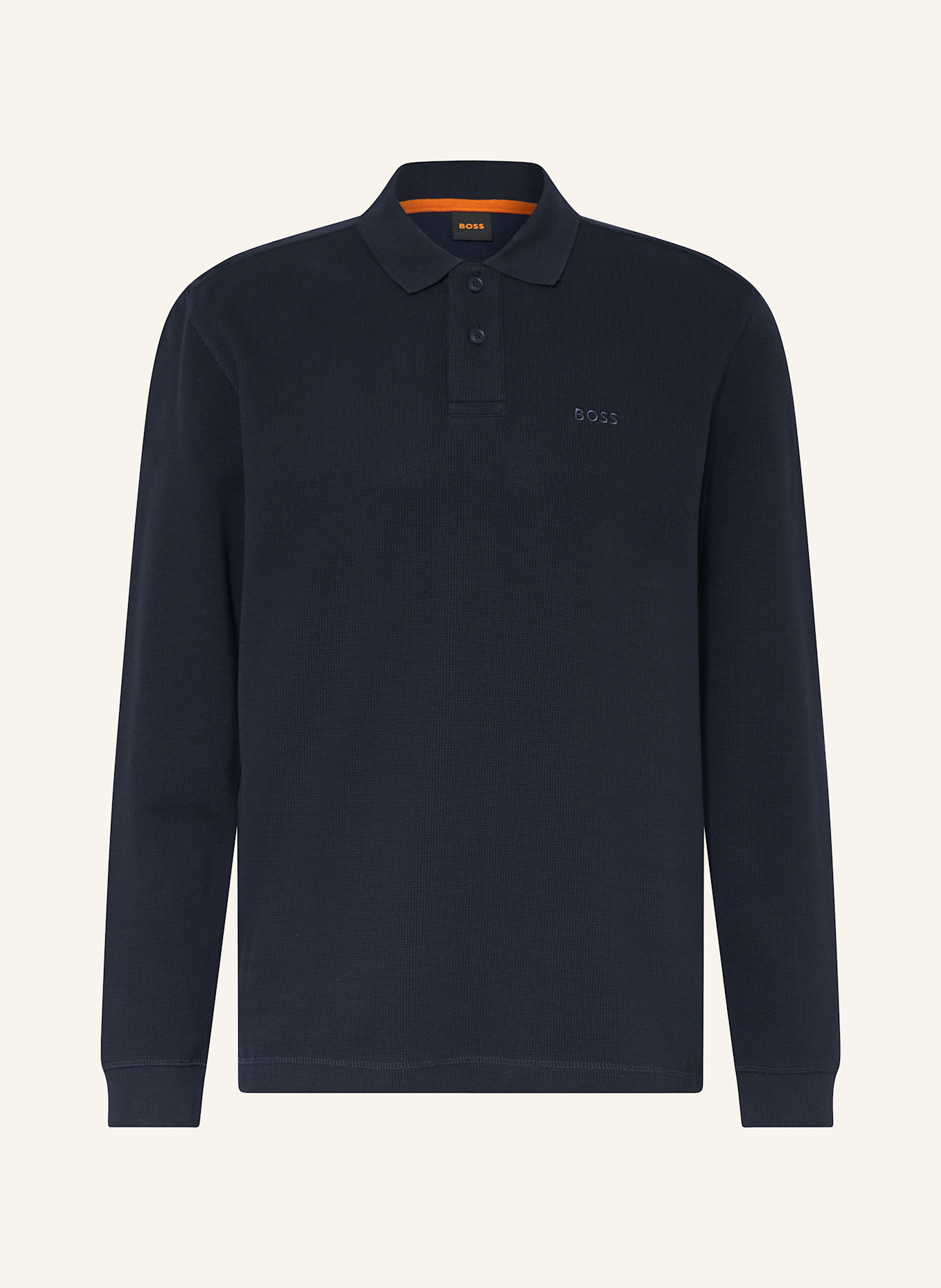 BOSS Piqué-Poloshirt PETE Regular Fit: DUNKELBLAU