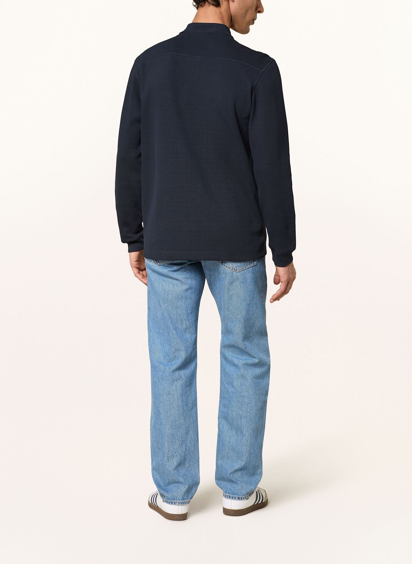 BOSS Piqué-Poloshirt PETE Regular Fit: DUNKELBLAU