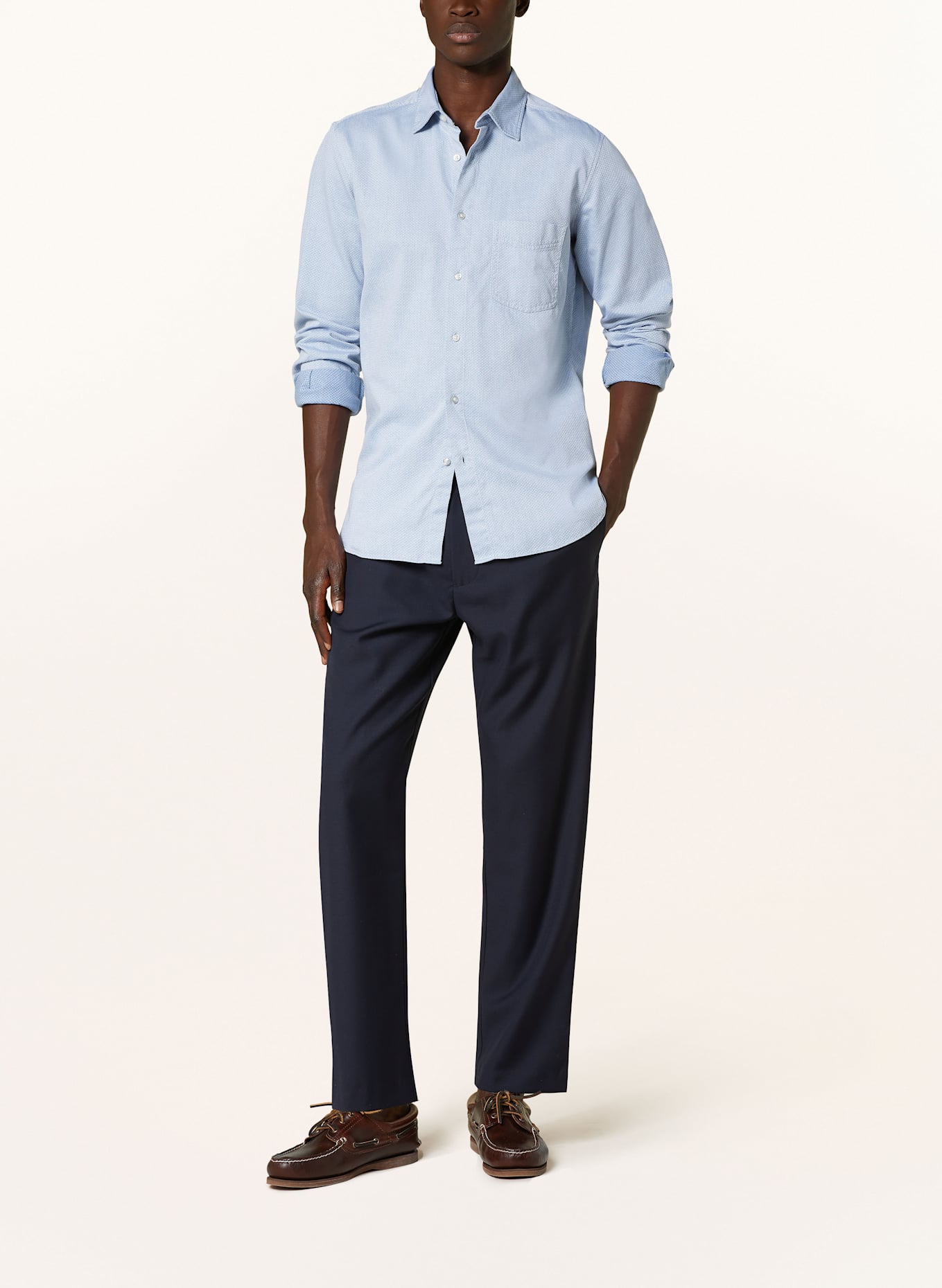 BOSS Hemd REMITON Regular Fit: WEISS/ HELLBLAU